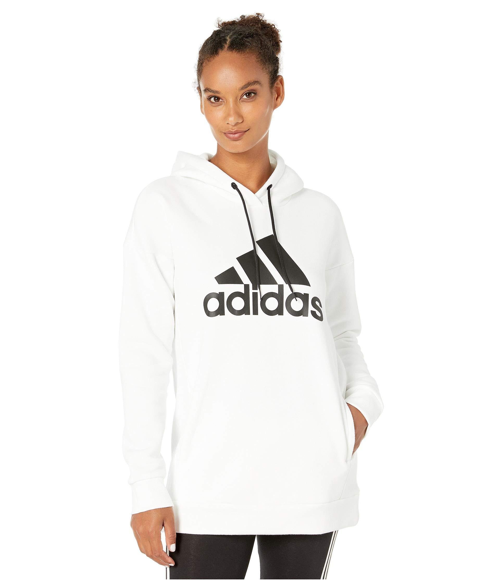 adidas Cotton Must Have Badge Of Sport Hoodie in White - Lyst