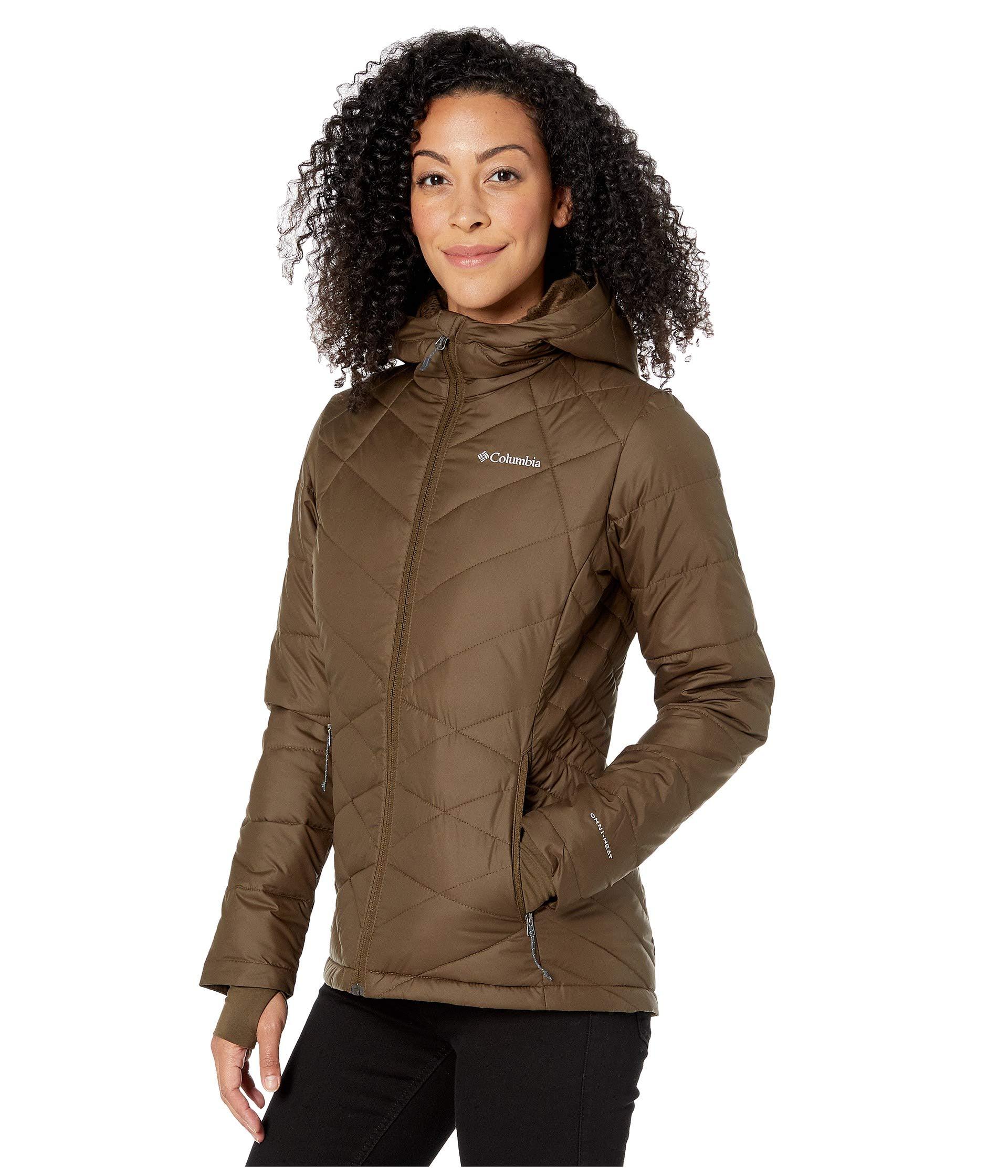 Columbia Synthetic Heavenly Hooded Jacket in Olive (Green) - Lyst
