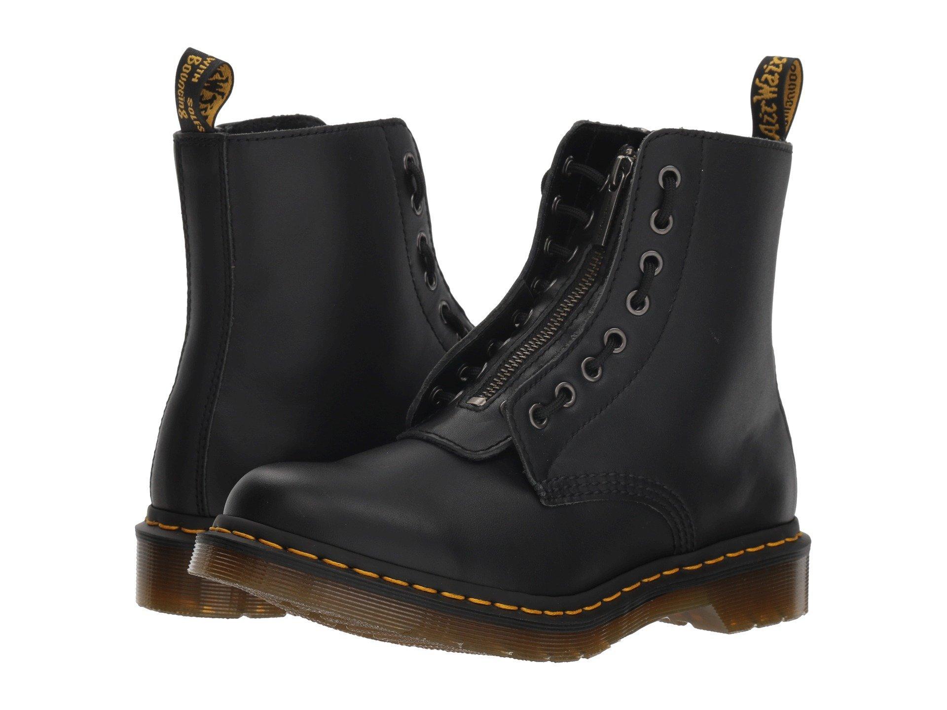 doc martens with zipper on front