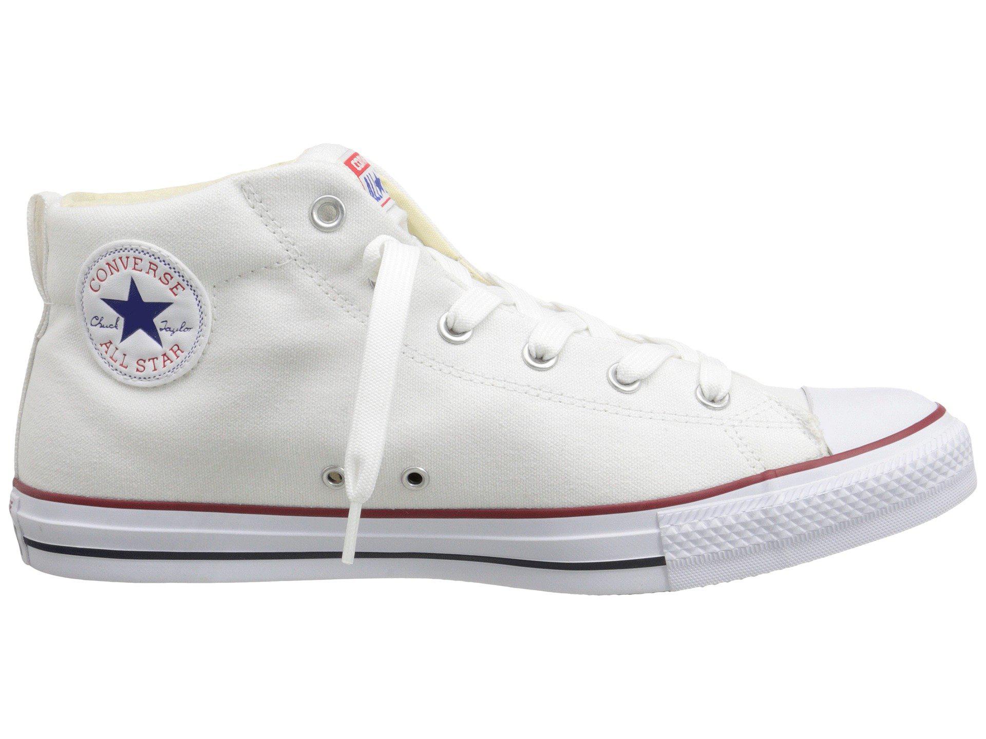 ontsmettingsmiddel Stoffig Impressionisme Converse Chuck Taylor(r) All Star(r) Street Core Canvas Mid  (white/natural/white) Lace Up Casual Shoes | Lyst