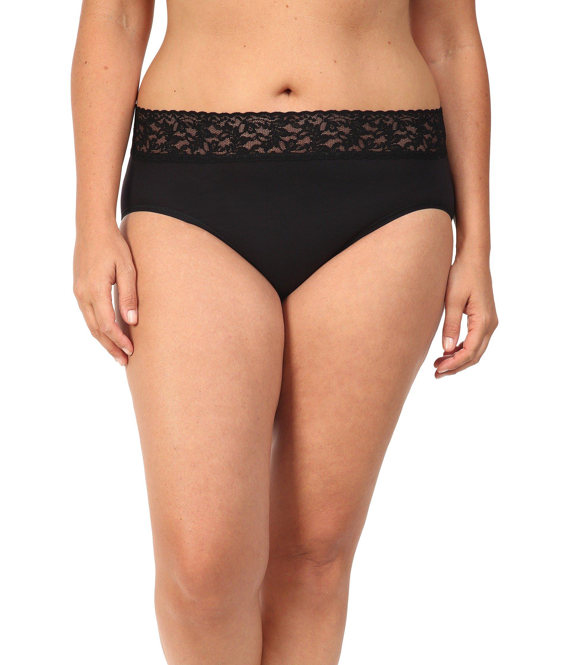 Panky Size Organic Cotton Lace French Brief in Black - Lyst