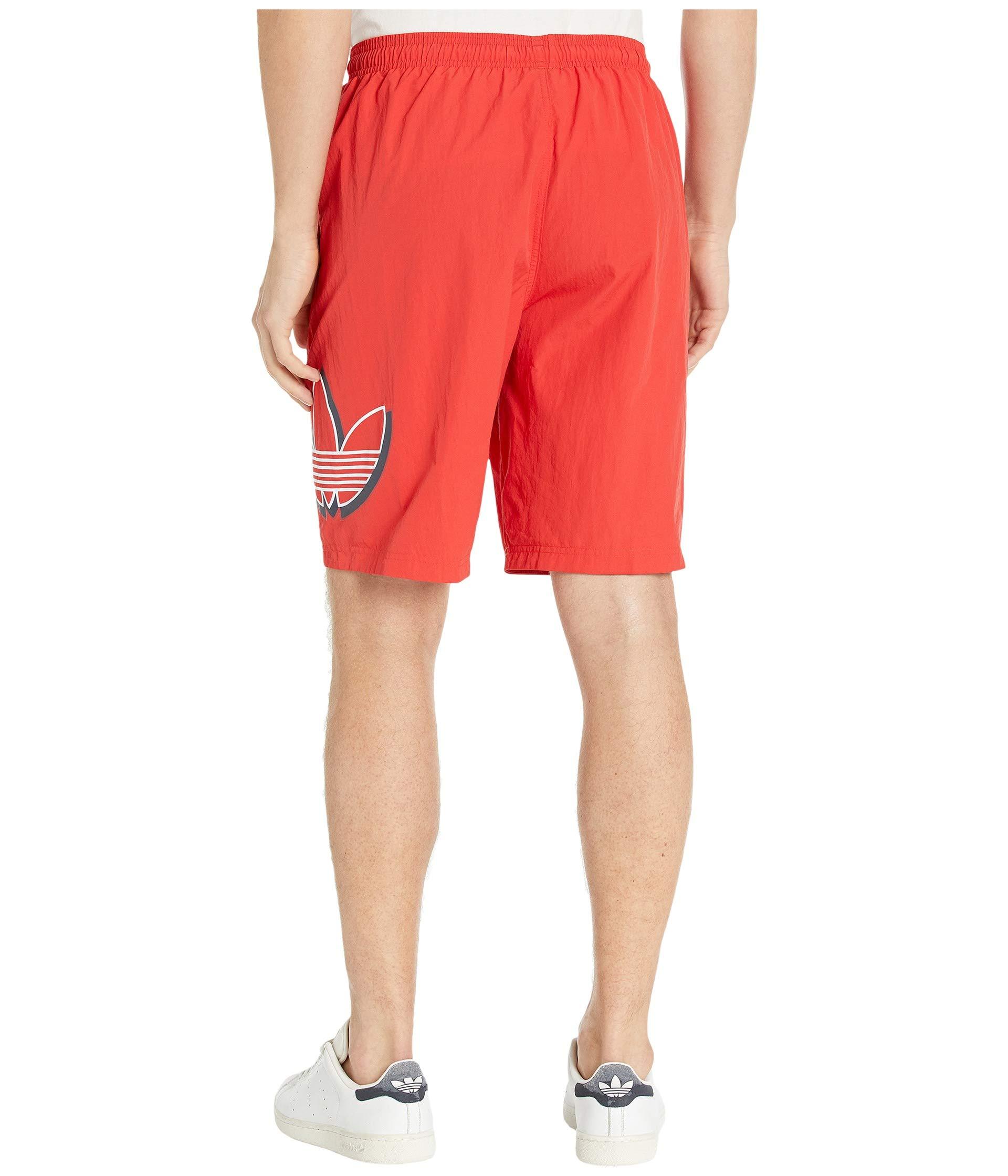 adidas Originals Synthetic Shadow Woven Shorts in Black (Red) for Men -  Save 45% | Lyst