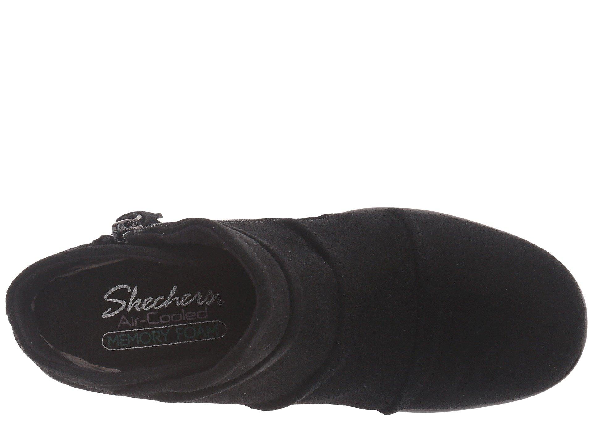 Skechers Parallel-double Trouble Ankle Bootie in Black | Lyst