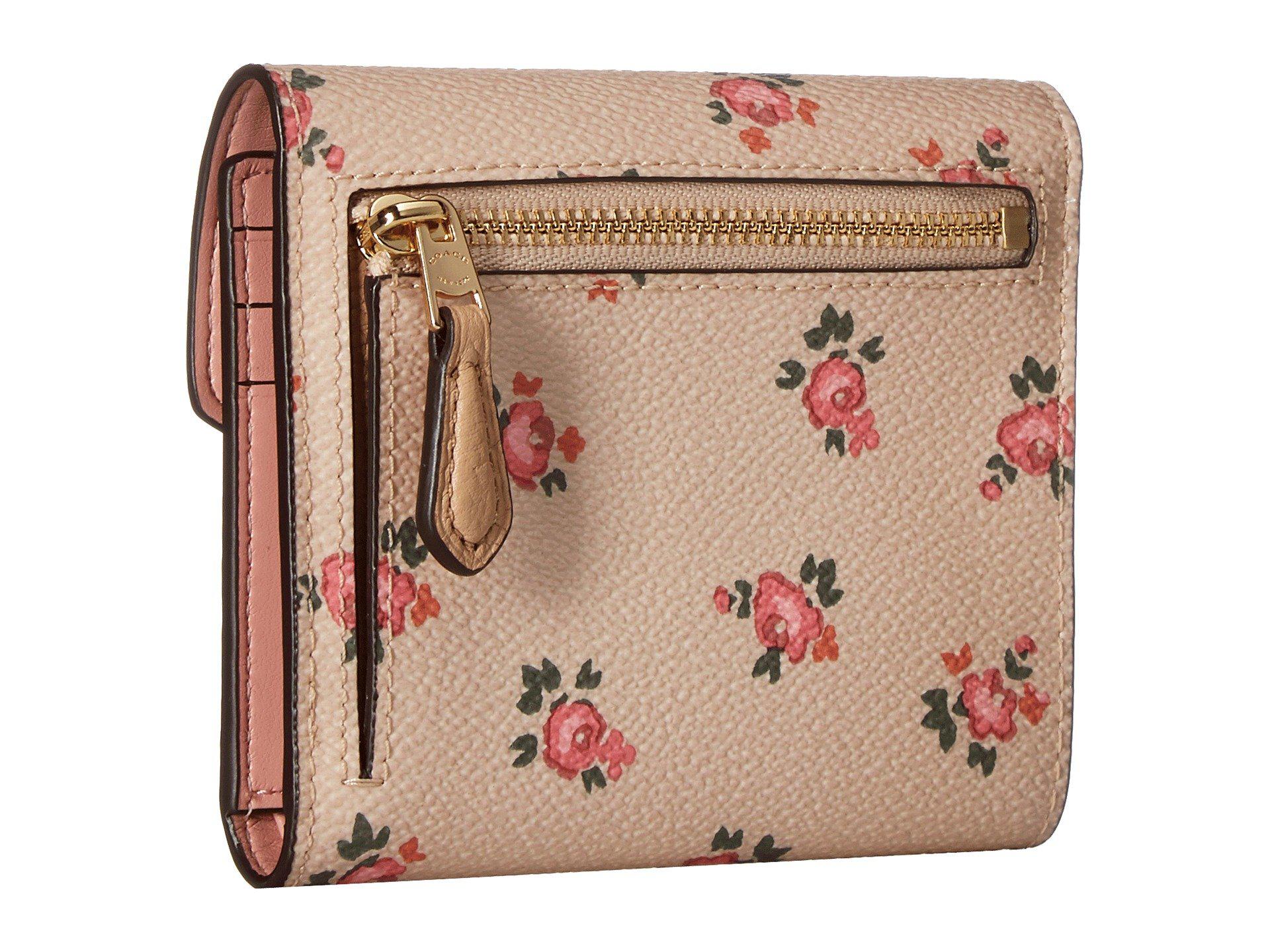 COACH Leather Floral Bloom Small Wallet Lyst