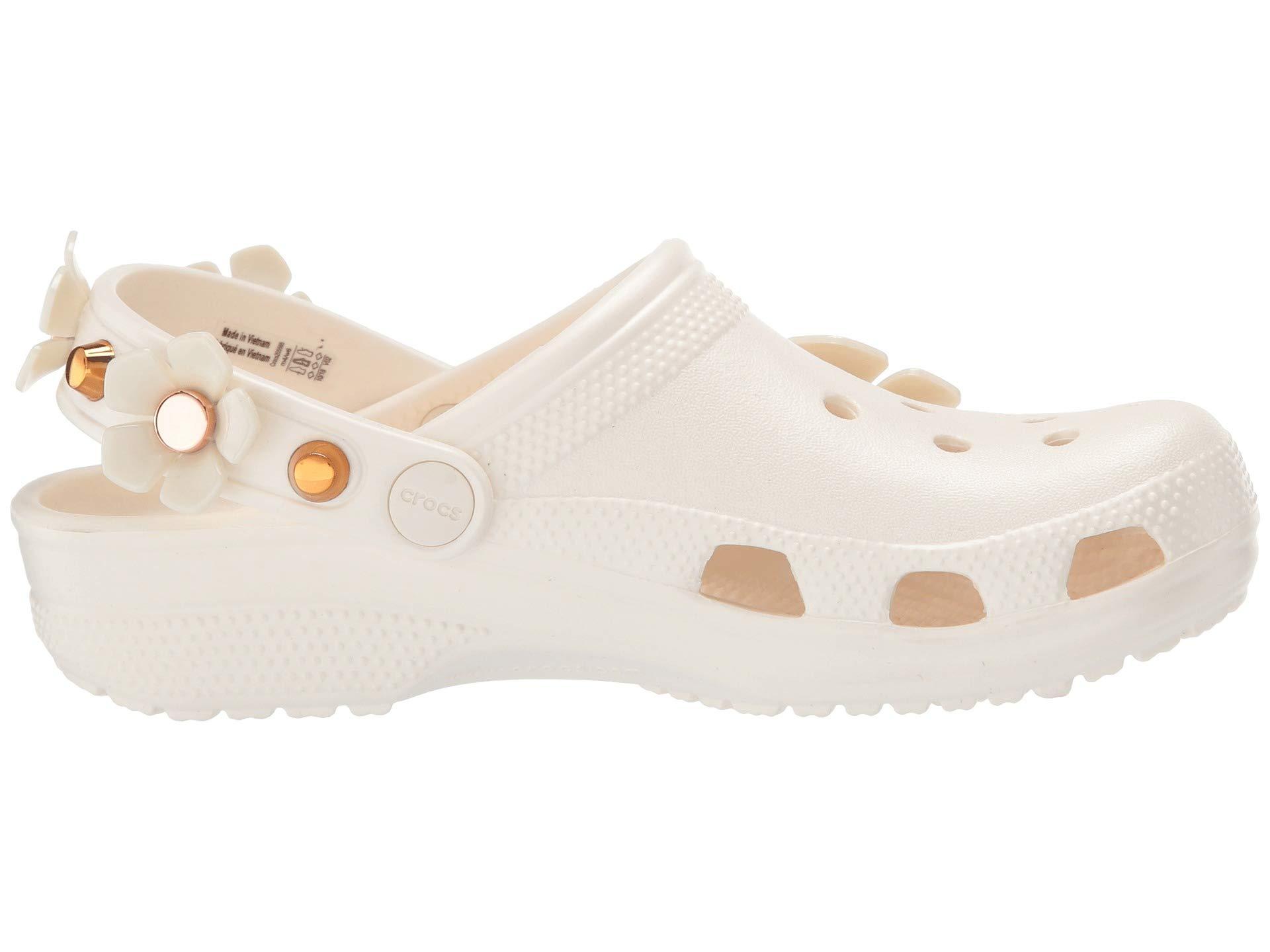 classic metallic blooms clog