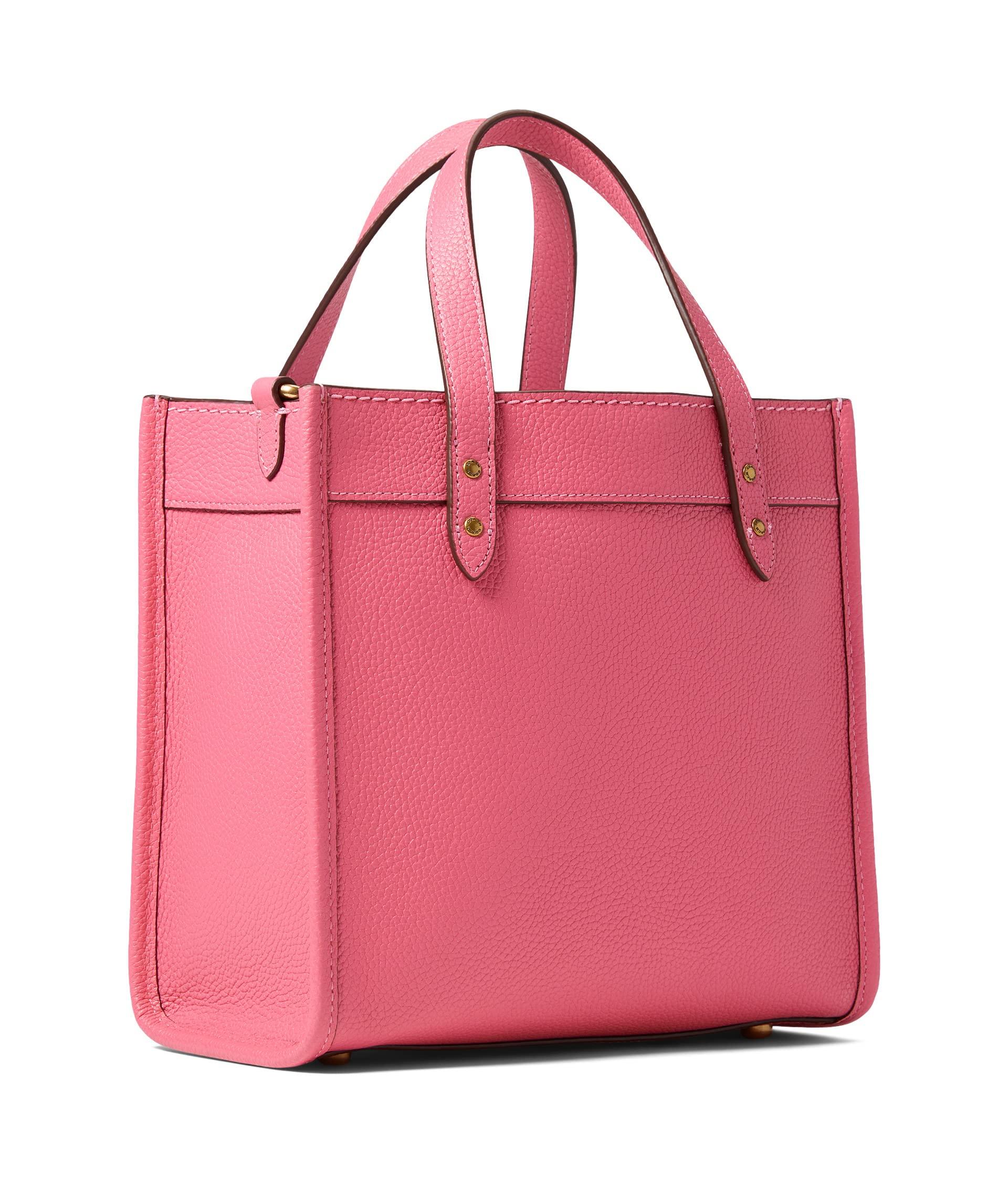 Coach, Bags, Coach Pink Pearlized Carryall Never Full Lace Pattern  Lasercut Leather Tote