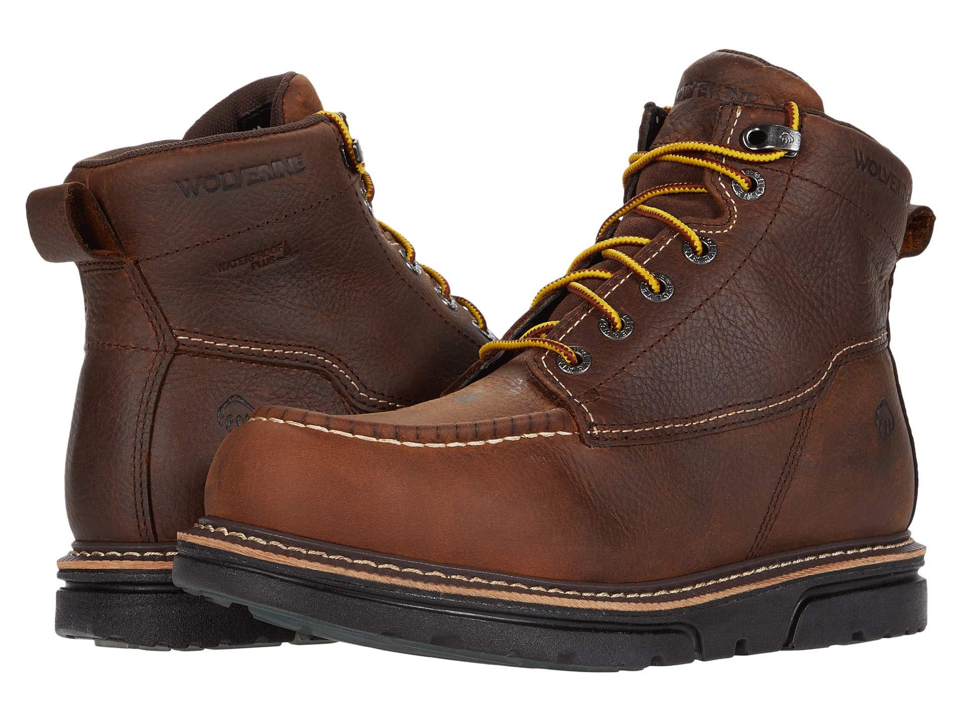 wolverine work boots moc toe