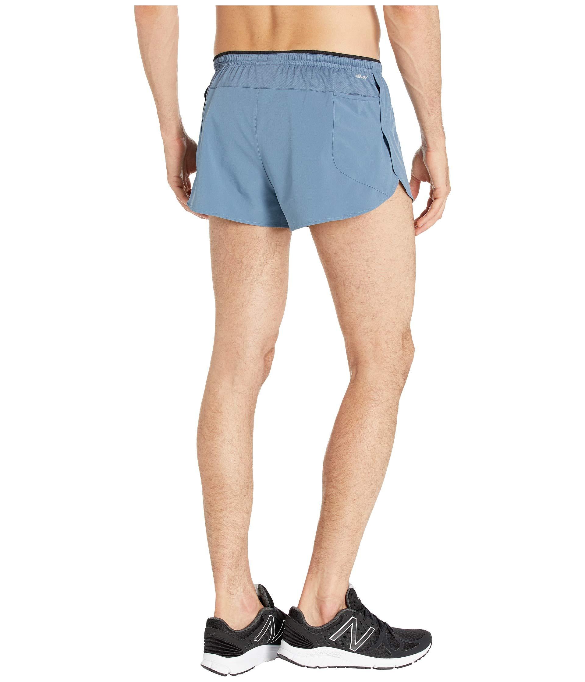 New Balance Synthetic Impact Split Shorts 3 in White for Men Lyst