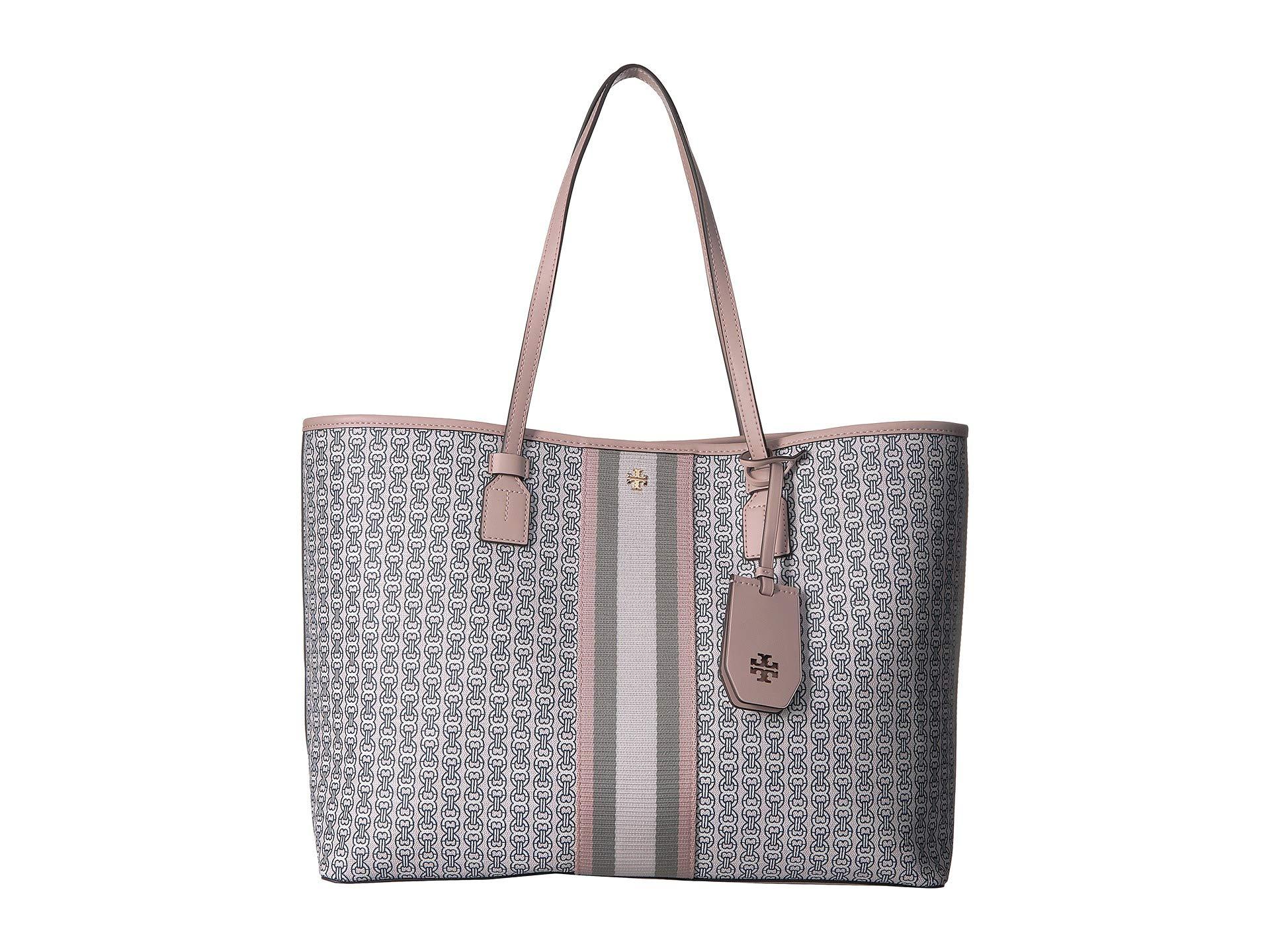 Tory Burch Gemini Link Canvas Tote in Gray - Lyst