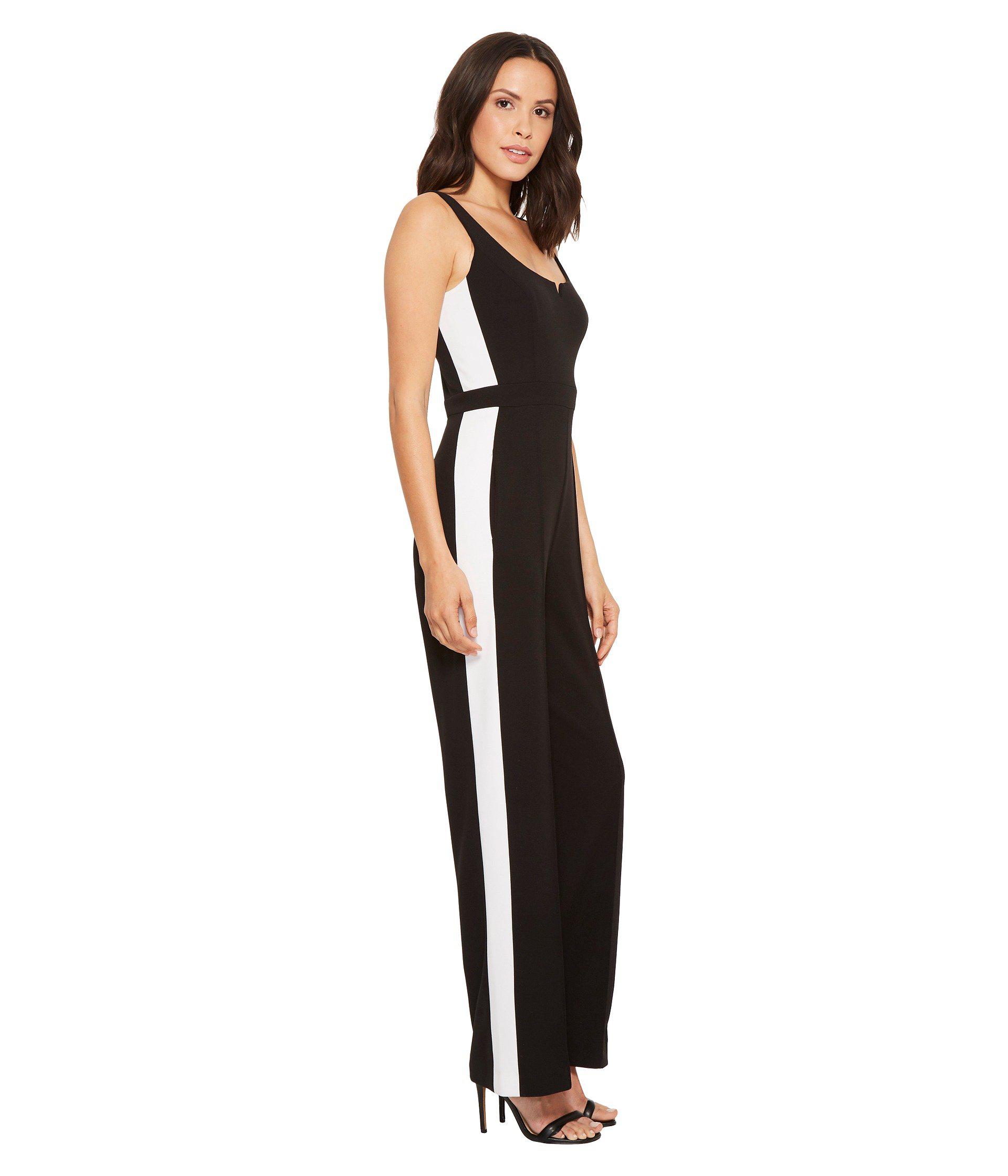 donna morgan jumpsuit with side stripe