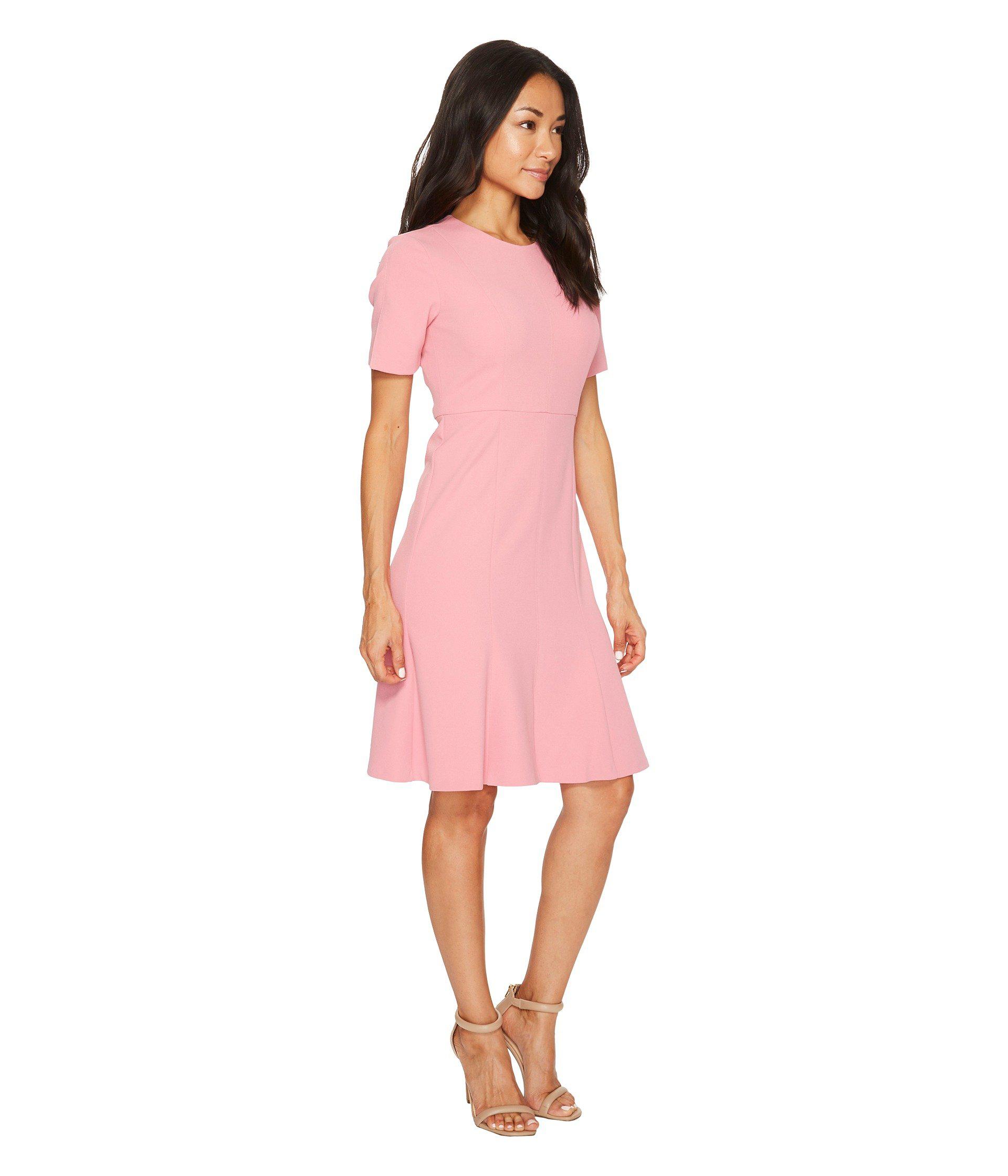 donna morgan short sleeve fit & flare dress
