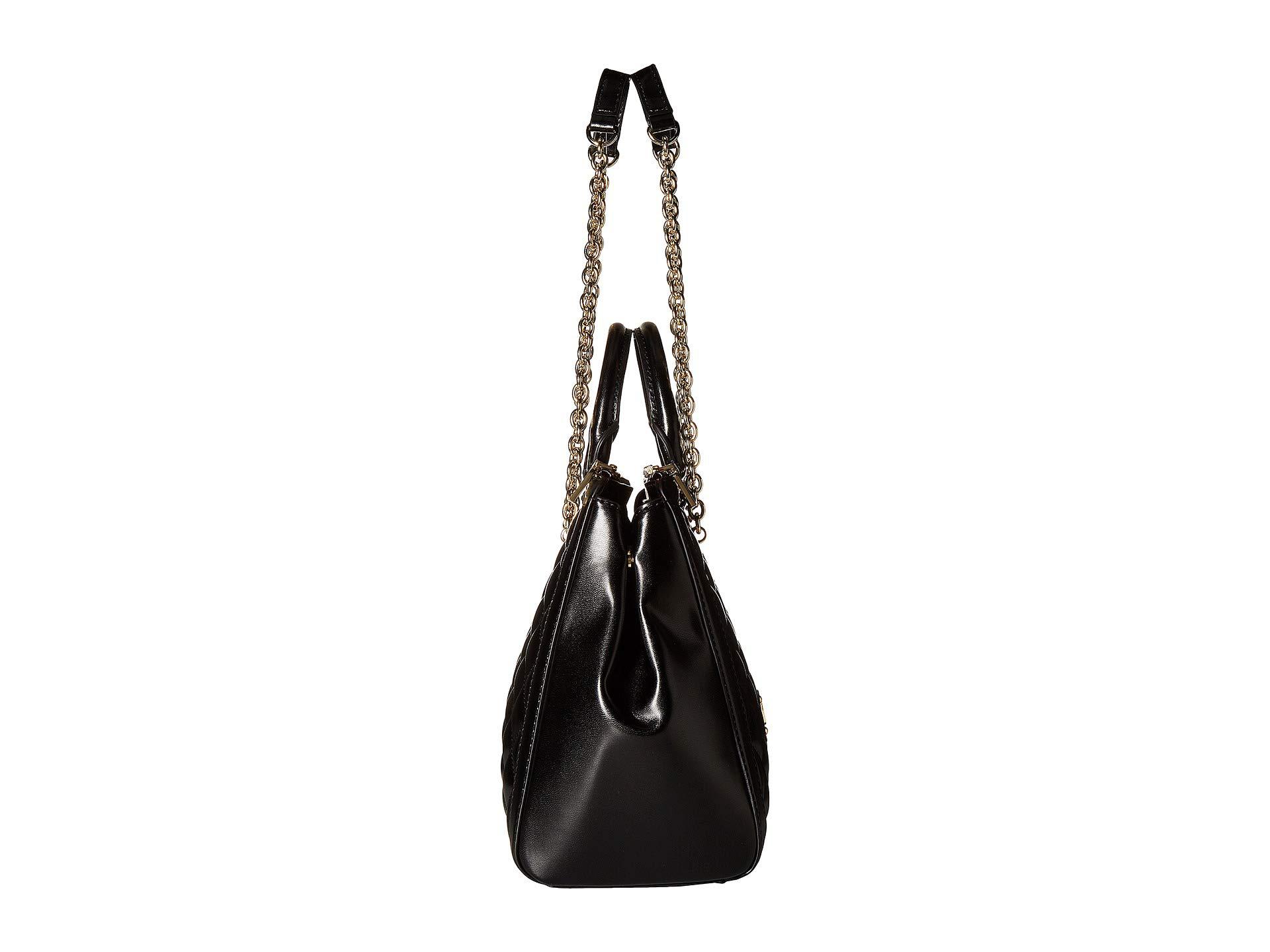 Love Moschino Shiny Quilted Handbag With Chain Strap (black) Shoulder