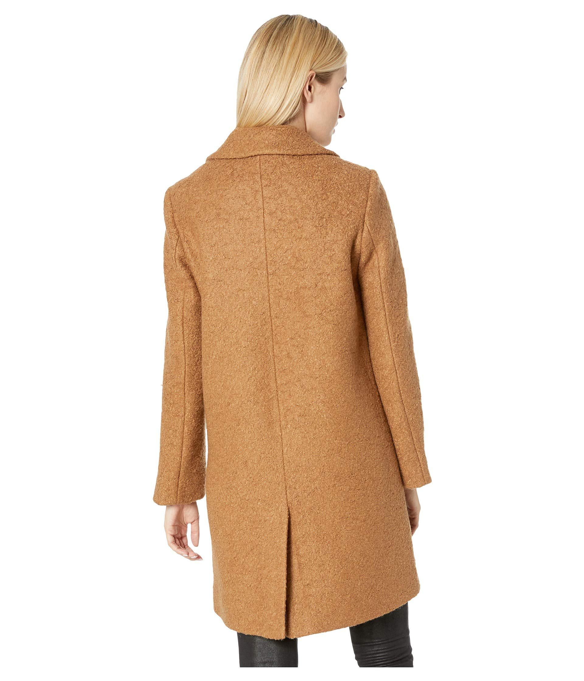 pressed boucle coat