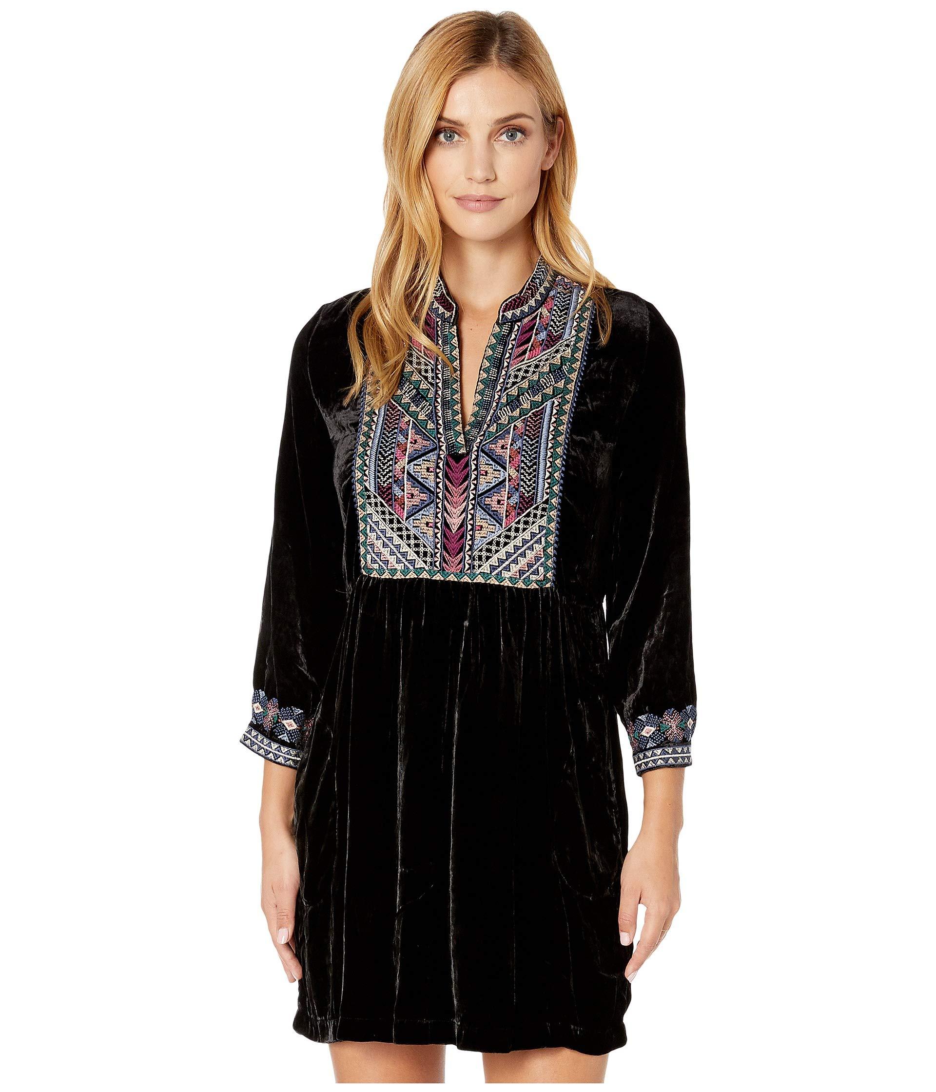 velvet boho dress