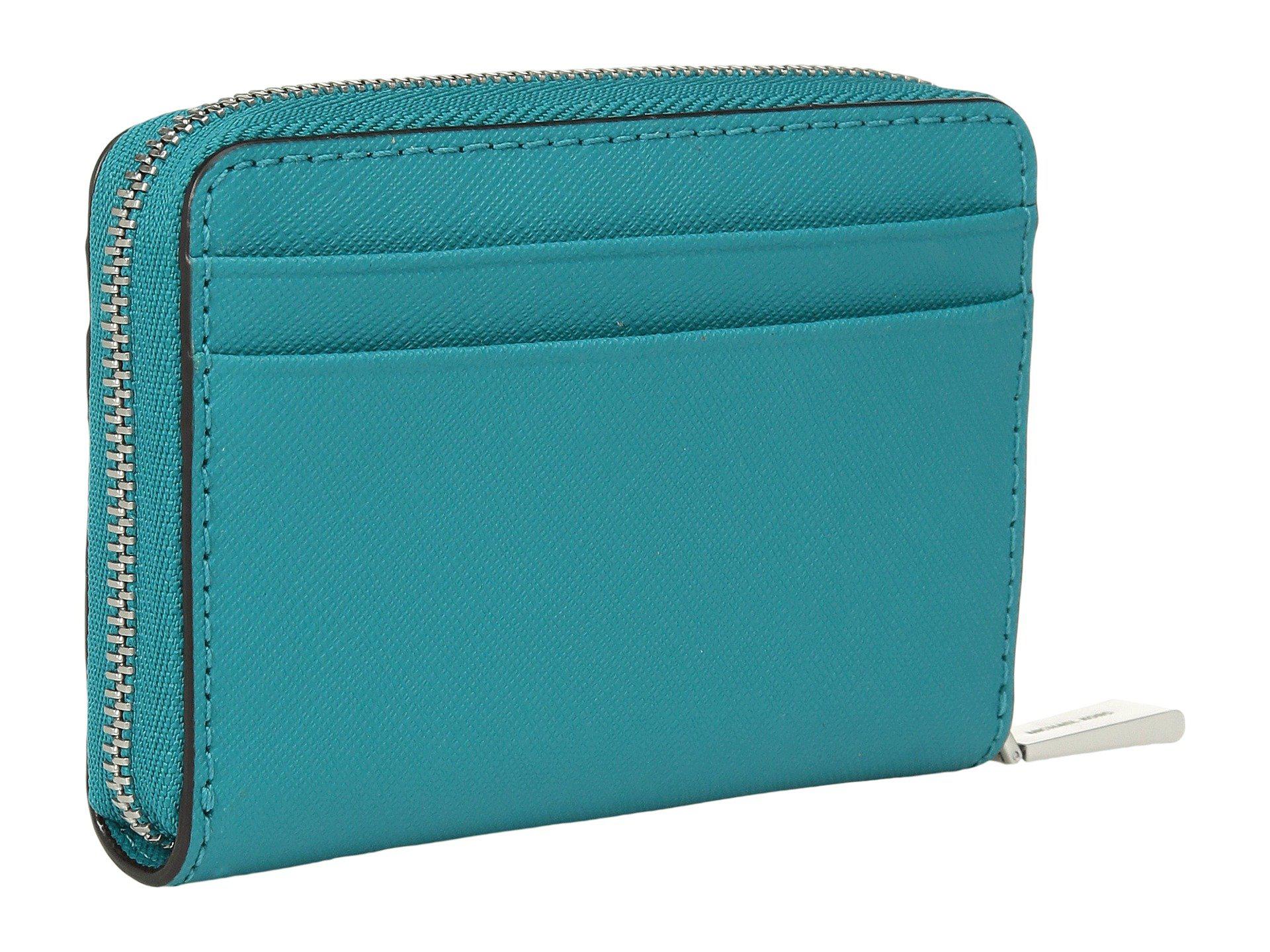 MICHAEL Michael Kors Leather Card Case (tile Blue) Credit Card Wallet ...