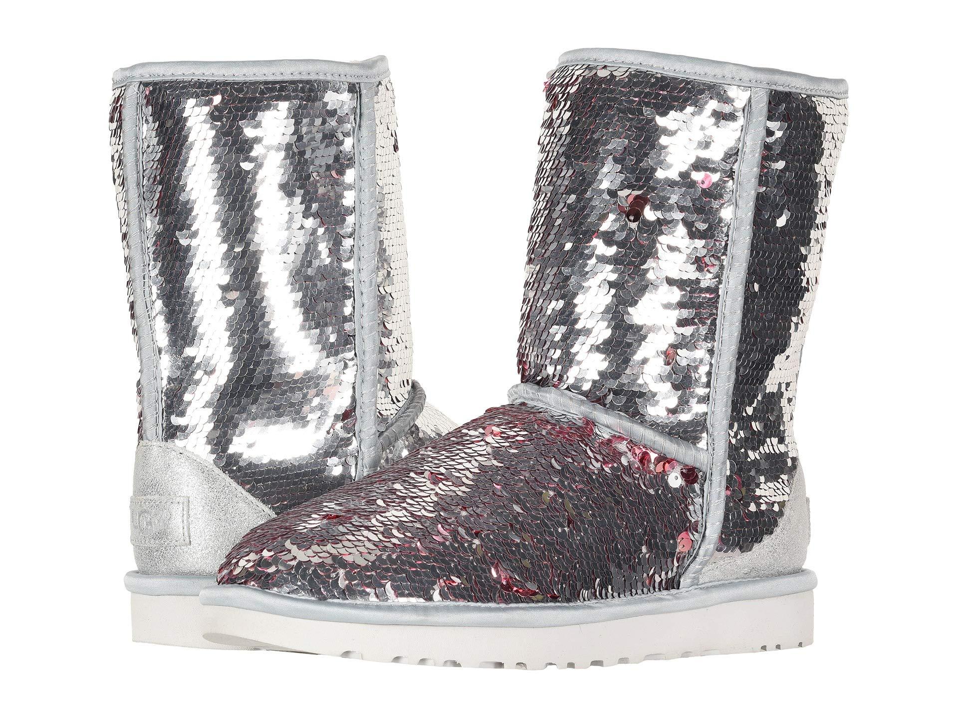 ugg silver sequin boots