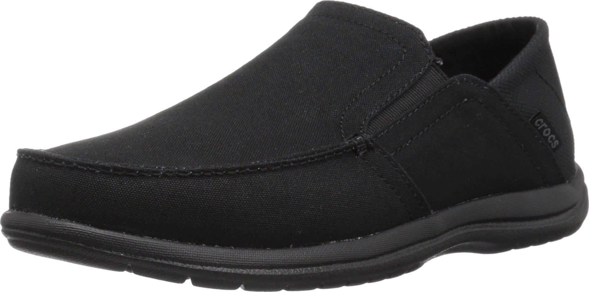 Crocs™ Cotton Santa Cruz Convertible Slip-on Loafer in Black/Black ...