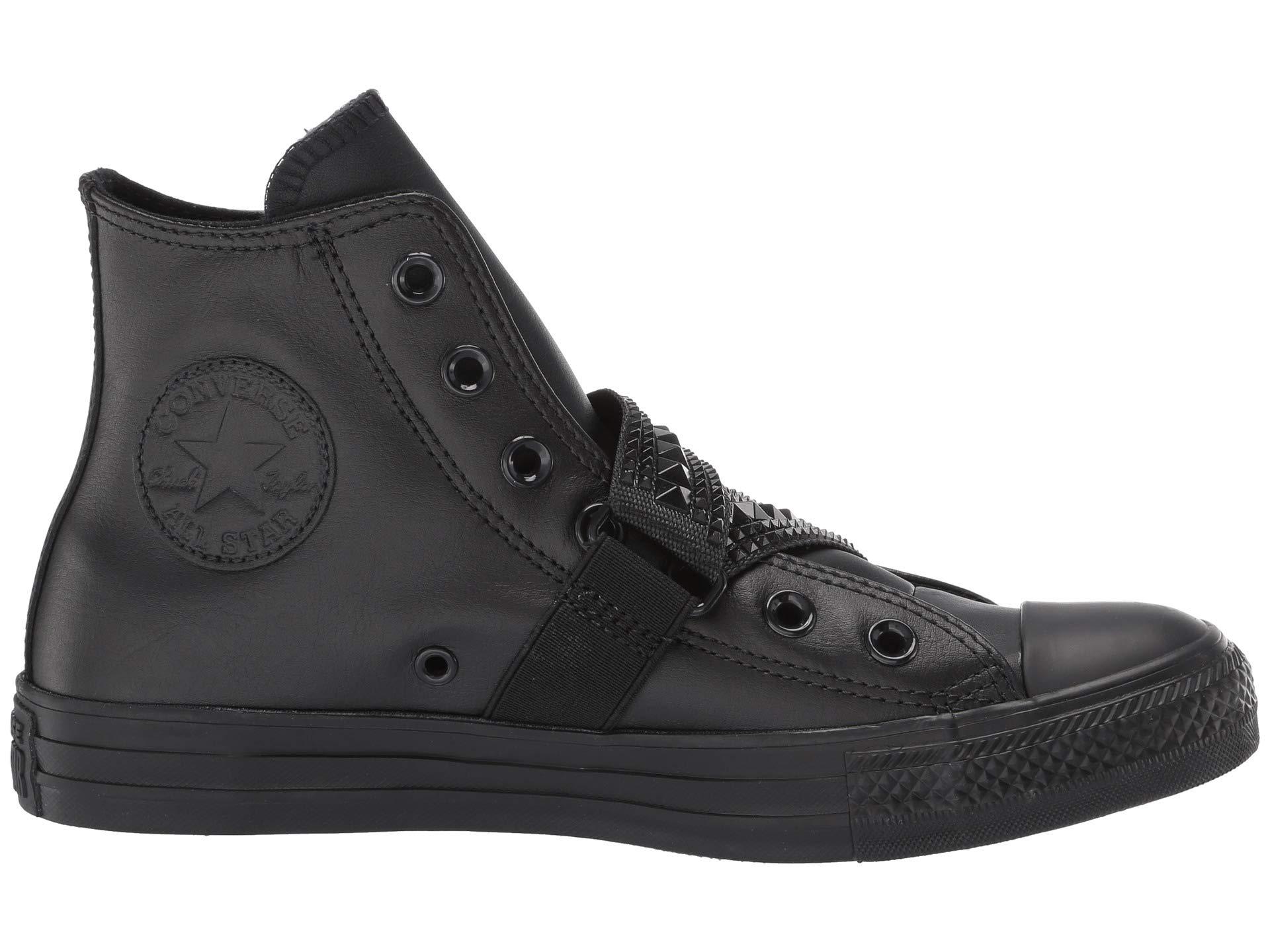 Converse Leather Chuck Taylor All Star Punk Strap - Hi (black/black ...