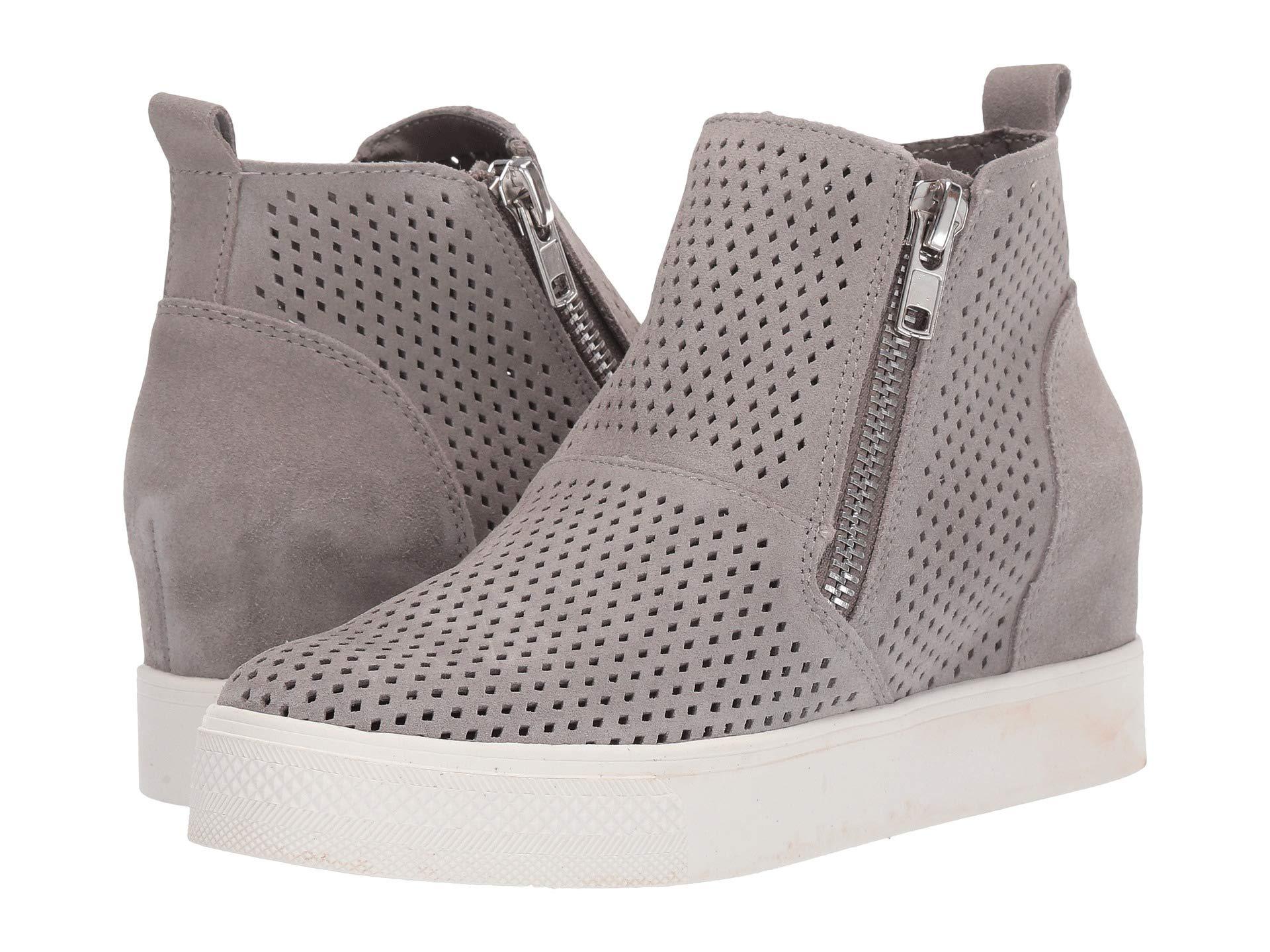 steve madden gray wedge sneaker