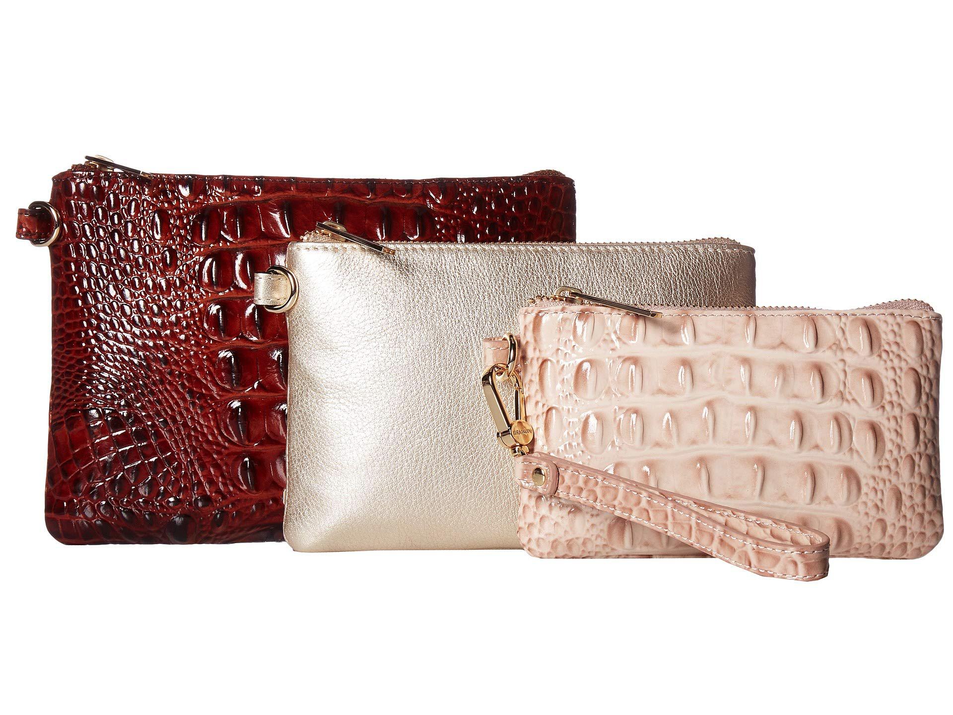 Brahmin Leather Holly Wristlet (blossom) Wristlet Handbags - Lyst