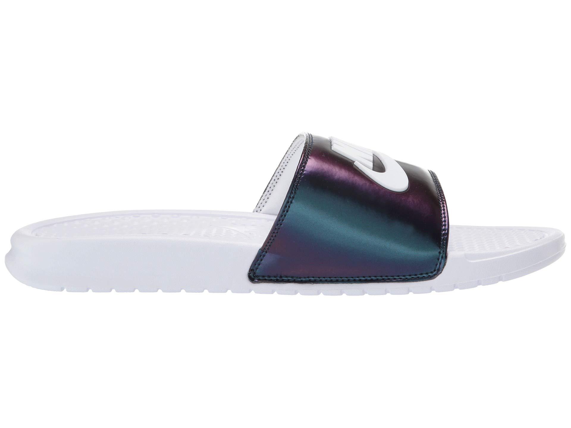 Nike Synthetic Benassi Jdi Se (white/white/lucid Green/court Purple) Men's Slide  Shoes for Men - Lyst