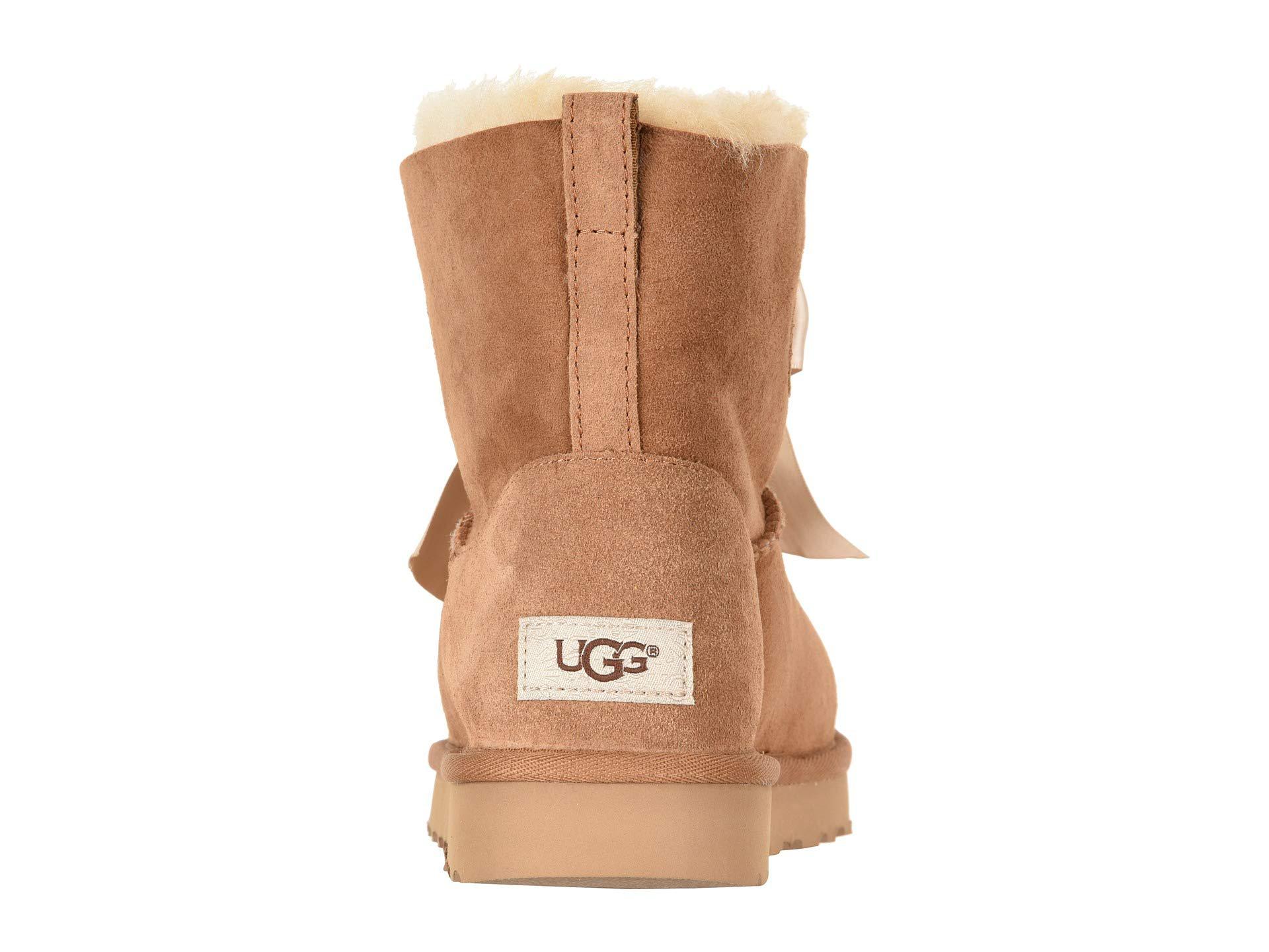 UGG Gita Bow Mini Boot (seal) Women's Pull-on Boots in Brown | Lyst