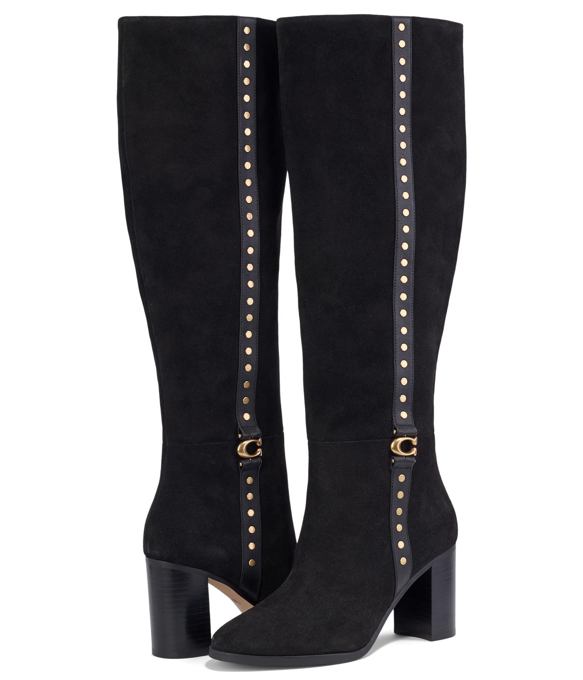 COACH Ollie Suede Boot in Black Lyst