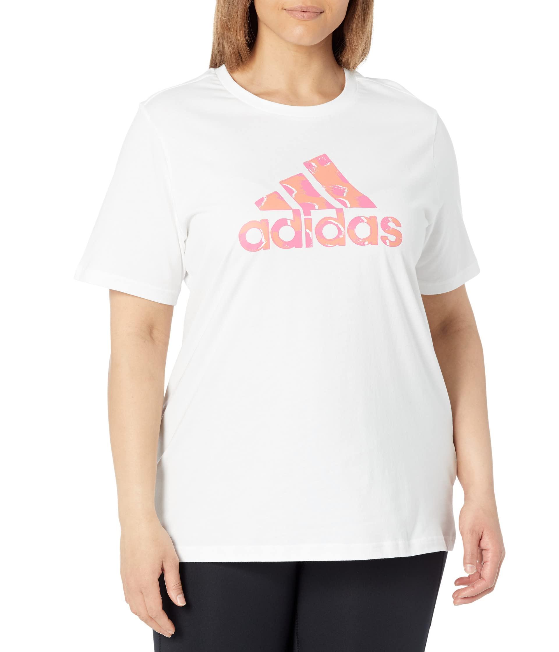 Situation vækstdvale provokere adidas Plus Size Animal Print Graphic T-shirt in White | Lyst