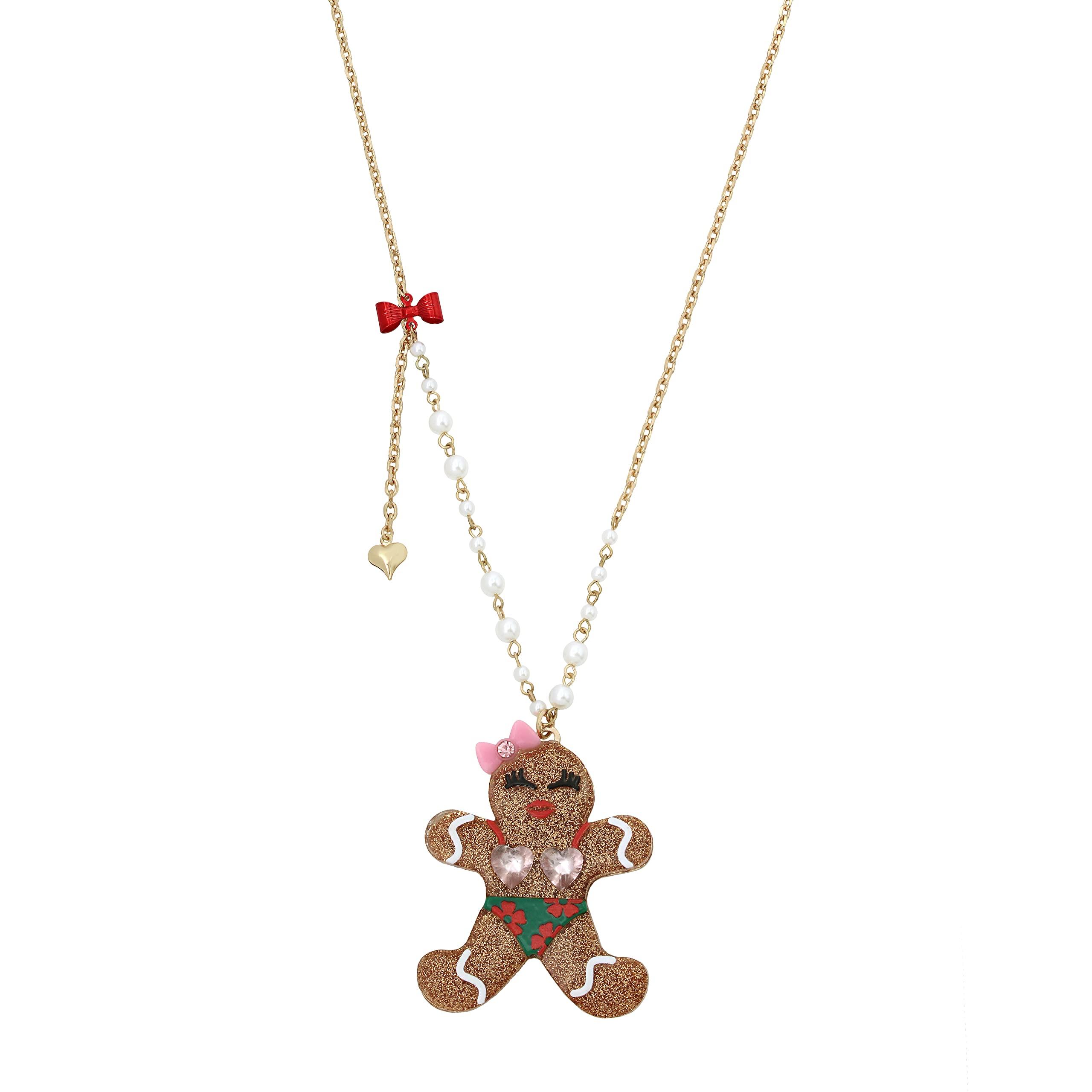 Betsey Johnson Gingerbread Bikini Long Pendant Necklace in Metallic Lyst