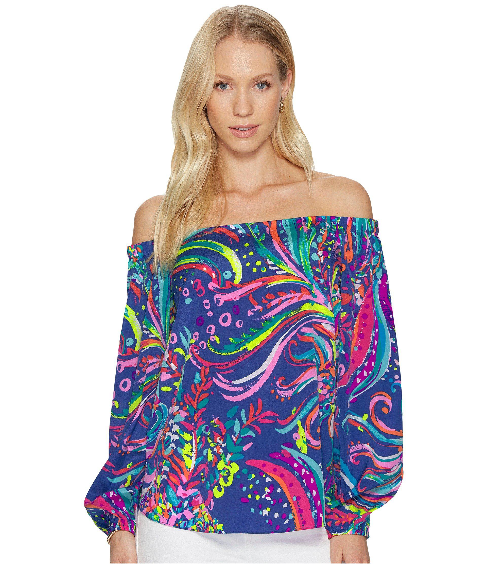 Lilly Pulitzer Adira Top multi Beach Loot Women s Clothing in