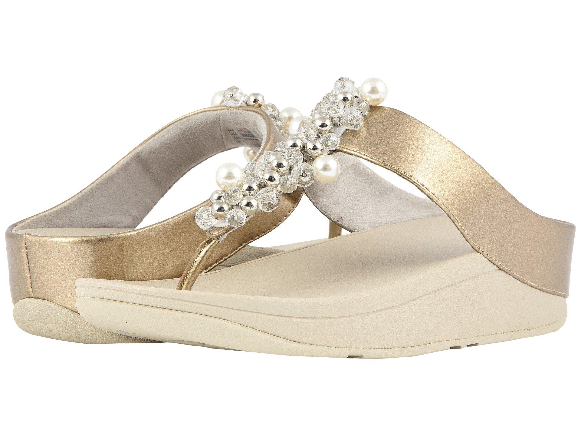 Fitflop Leather Deco Toe Thong Sandals 