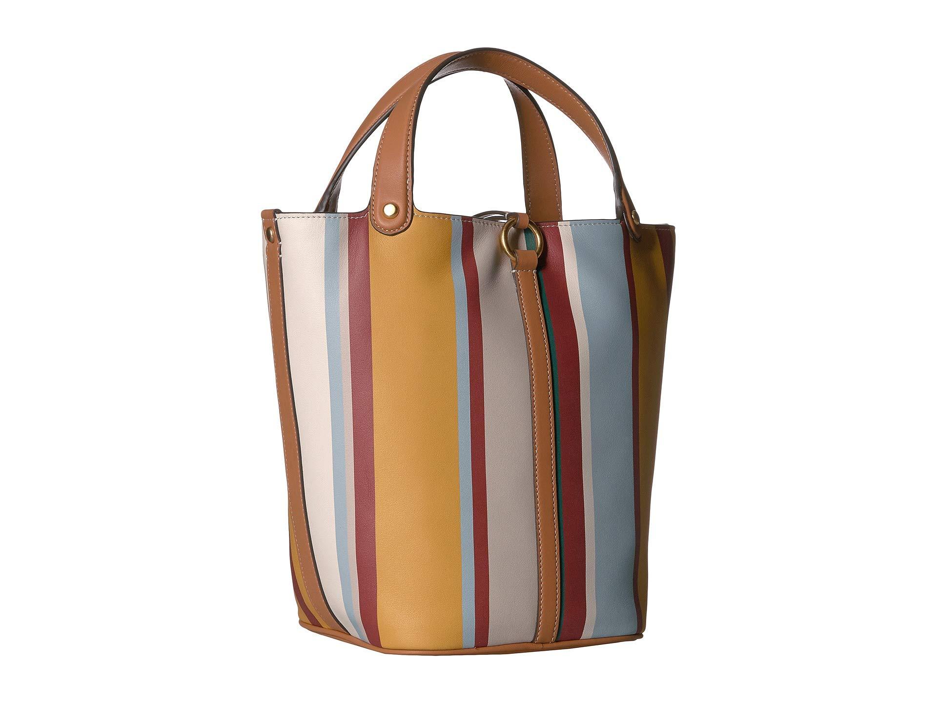 tory burch miller striped mini tote