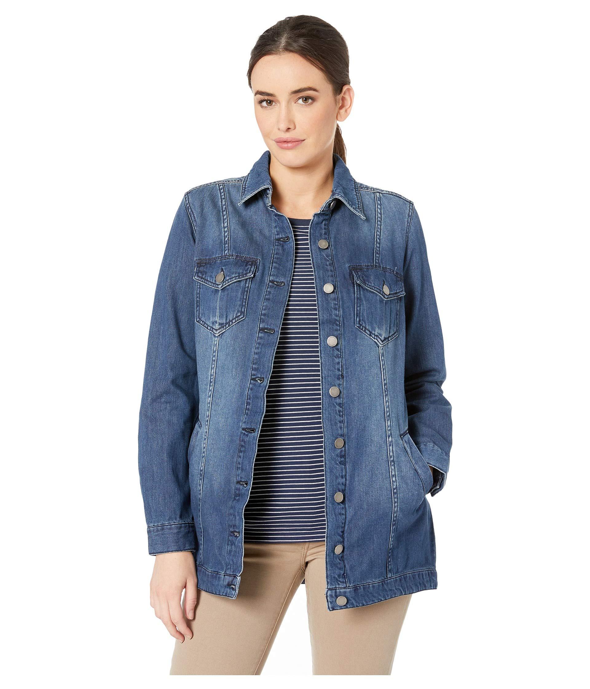 Lyst - Liverpool Jeans Company High-low Shirt Jacket In Classic Soft ...