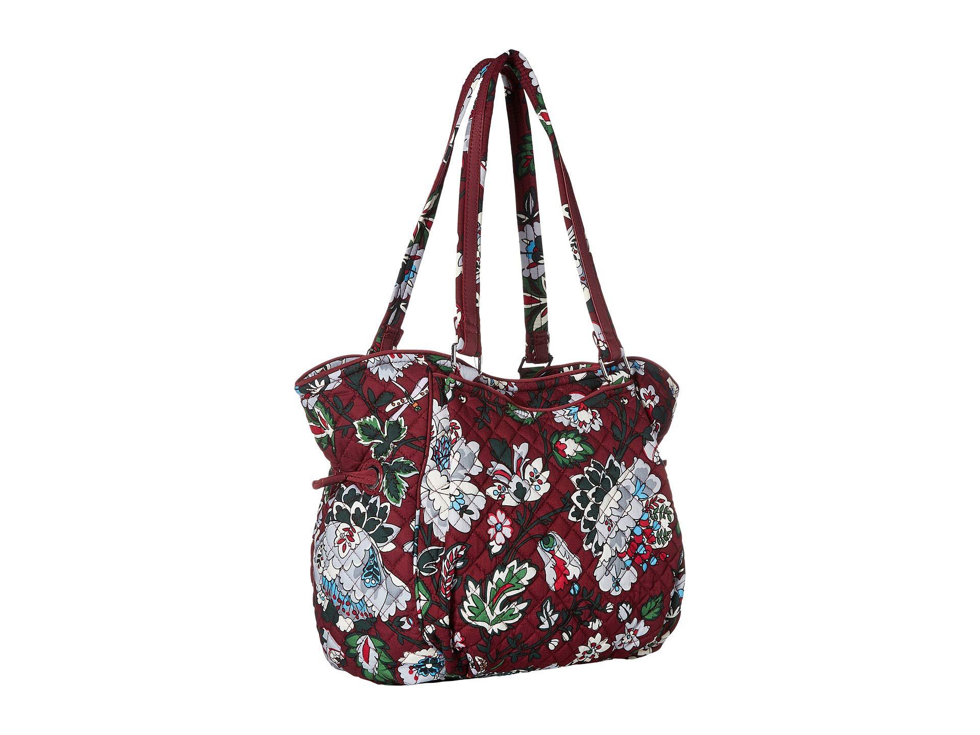 Vera Bradley Cotton Iconic Glenna Satchel (vines Floral) Bags - Lyst