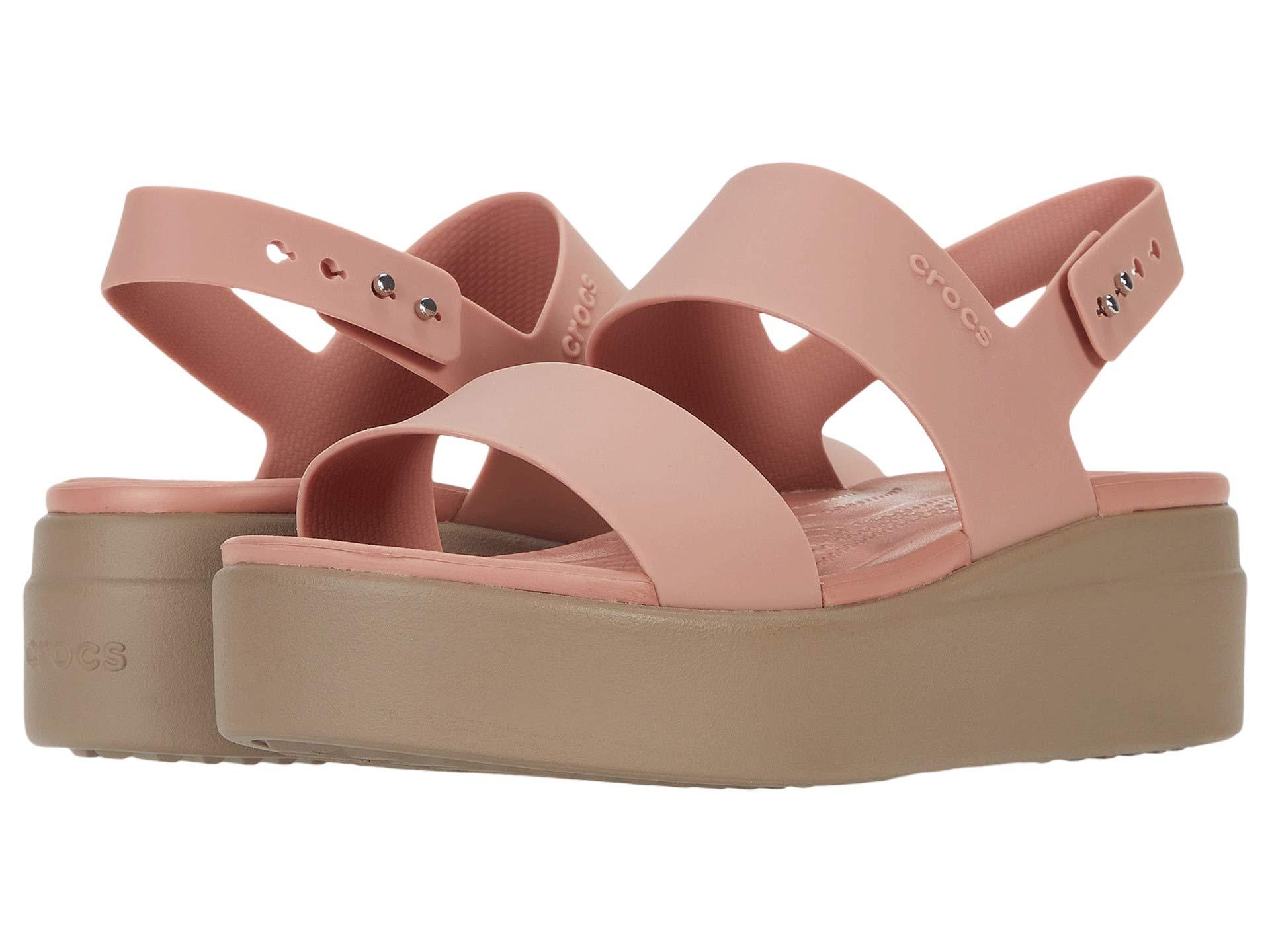 women's crocs brooklyn low wedge sandals