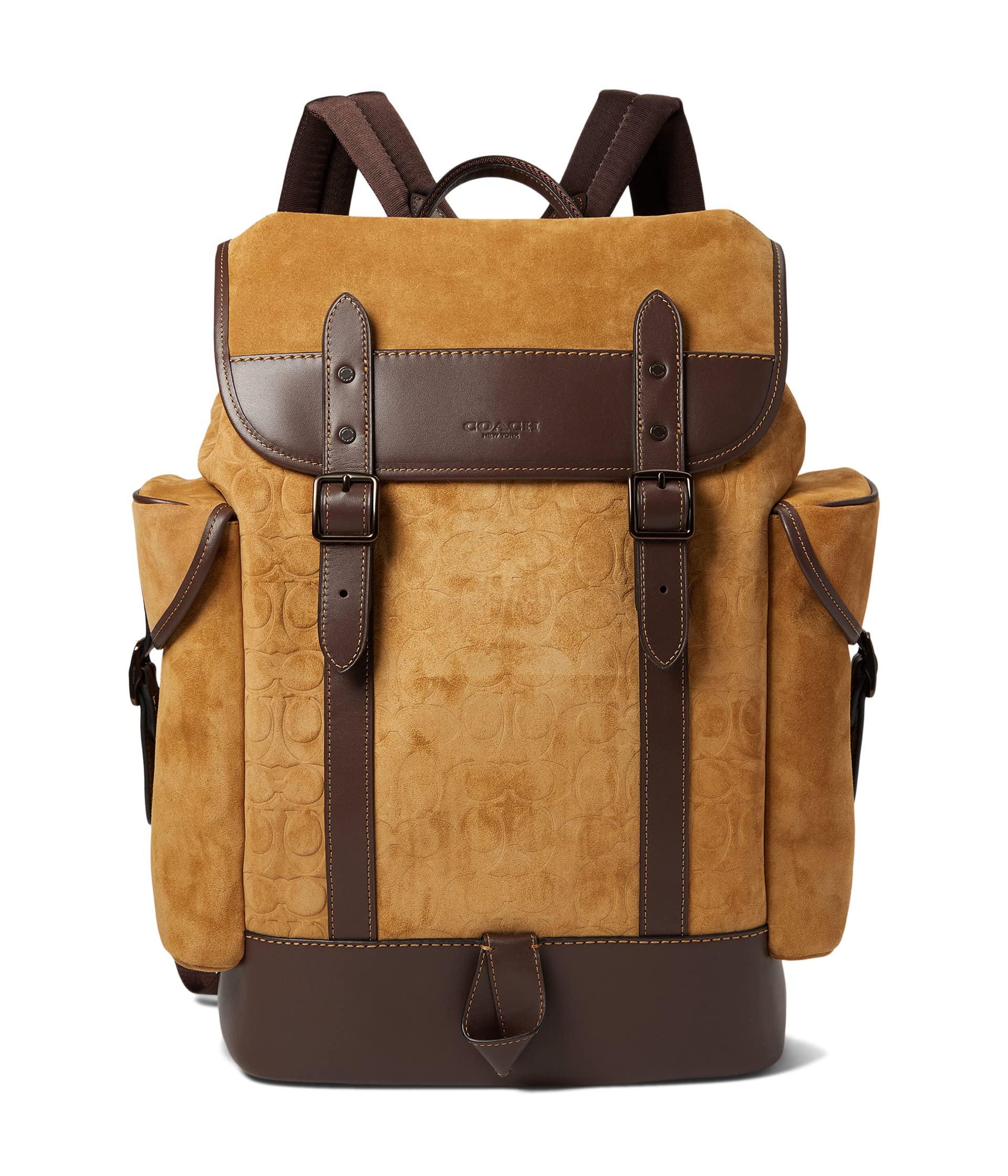 COACH Hitch Backpack In Signature Suede in Brown for Men Lyst