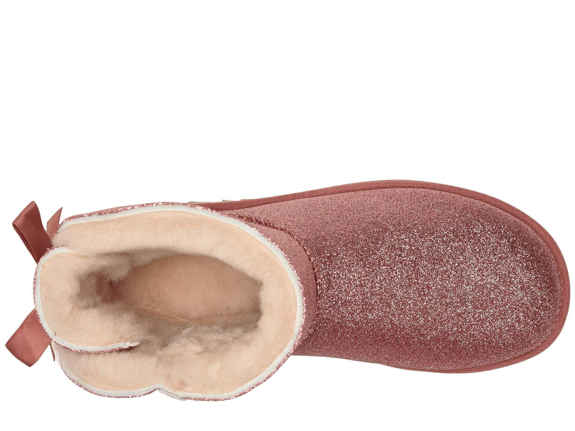 ugg mini bailey bow sparkle pink