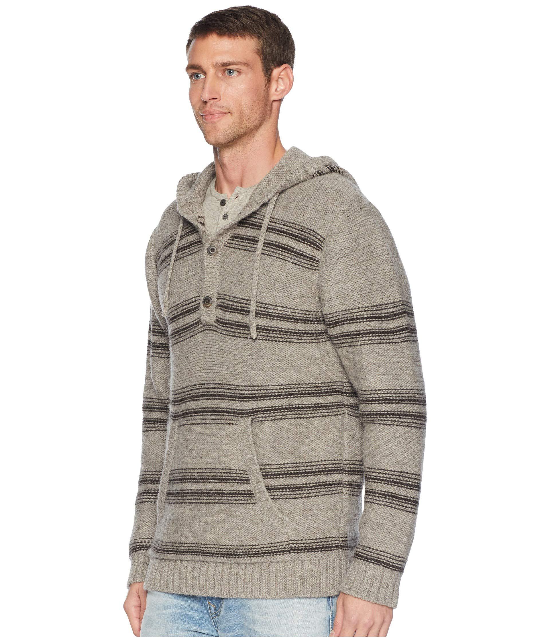 Pendleton Wool Alpaca Knit Hoodie Sweater (highland Stripe Neutral) Men ...
