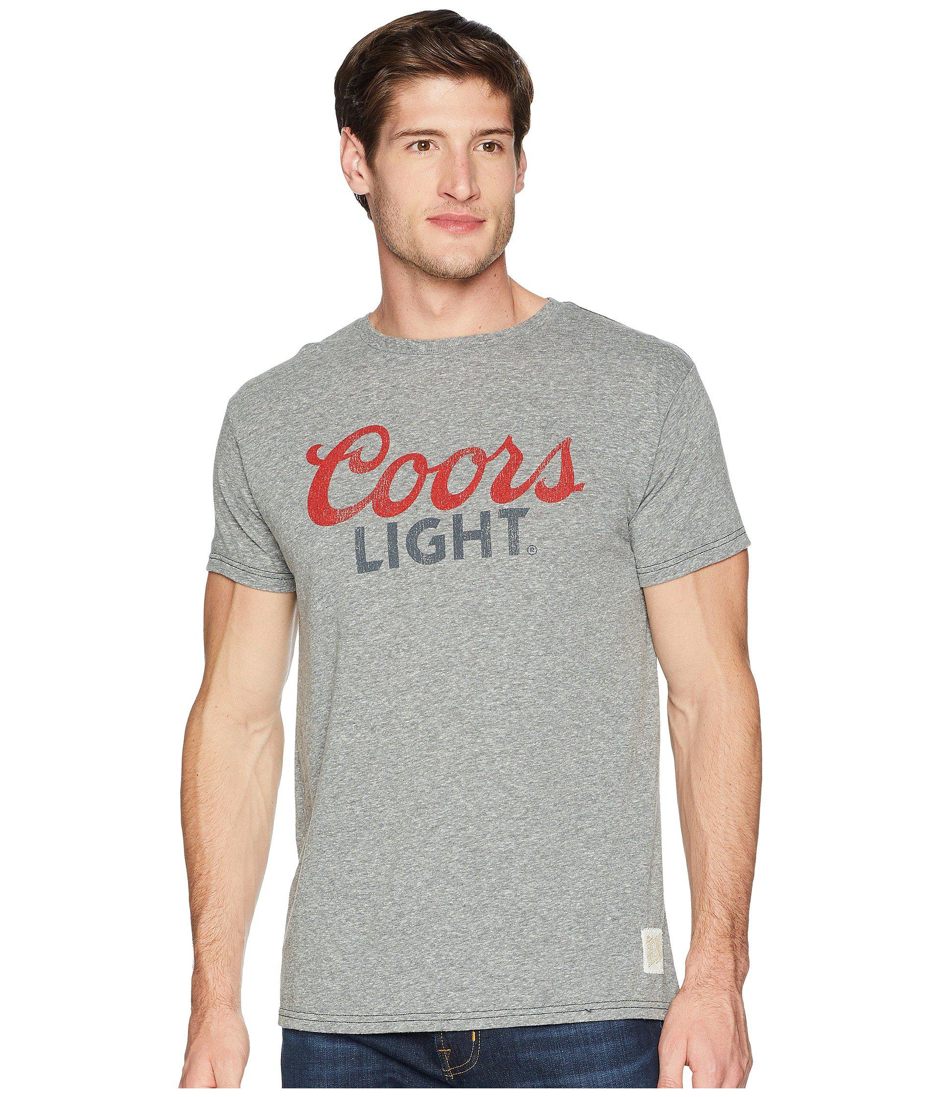 Grey Marl Crew T-shirts Mens Medium. Beer ***NEW*** Coors Light