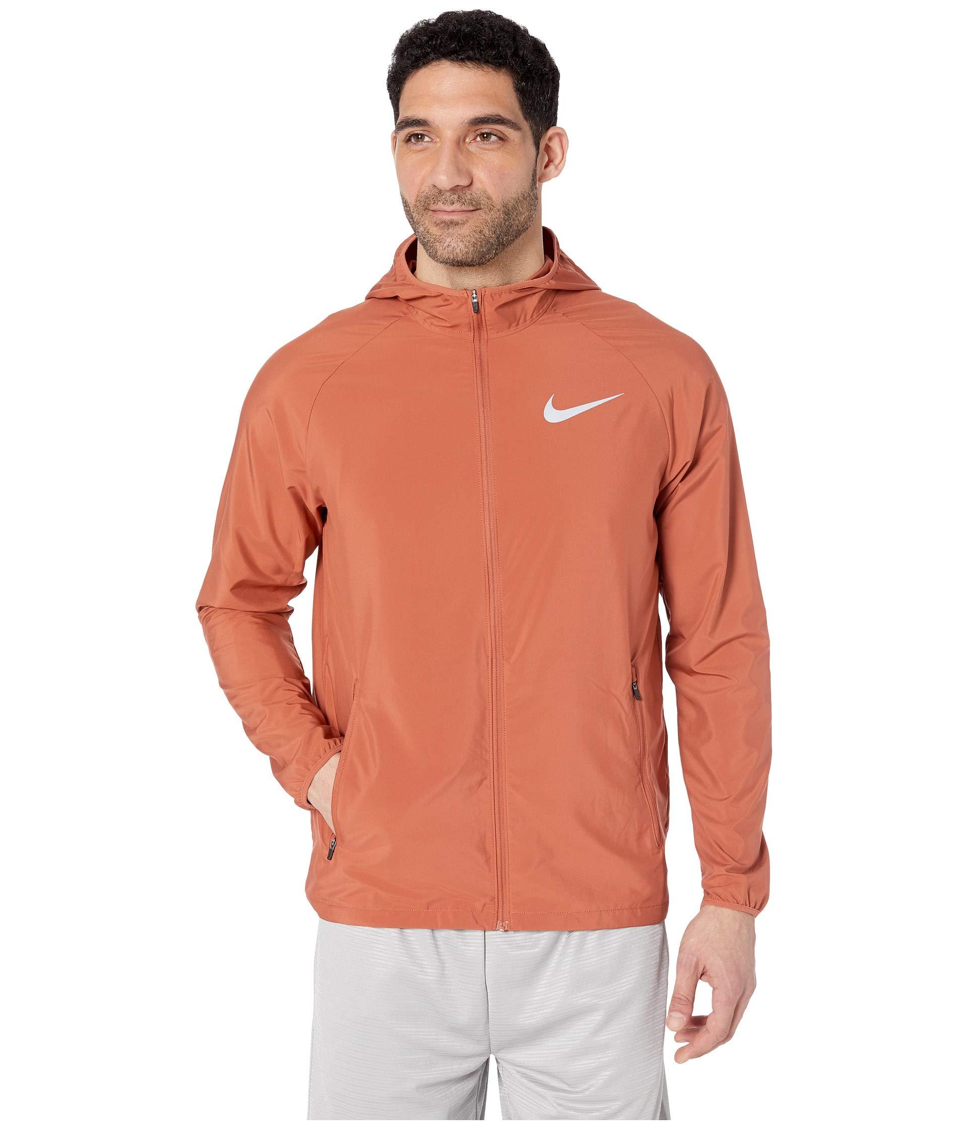 nike orange running jacket