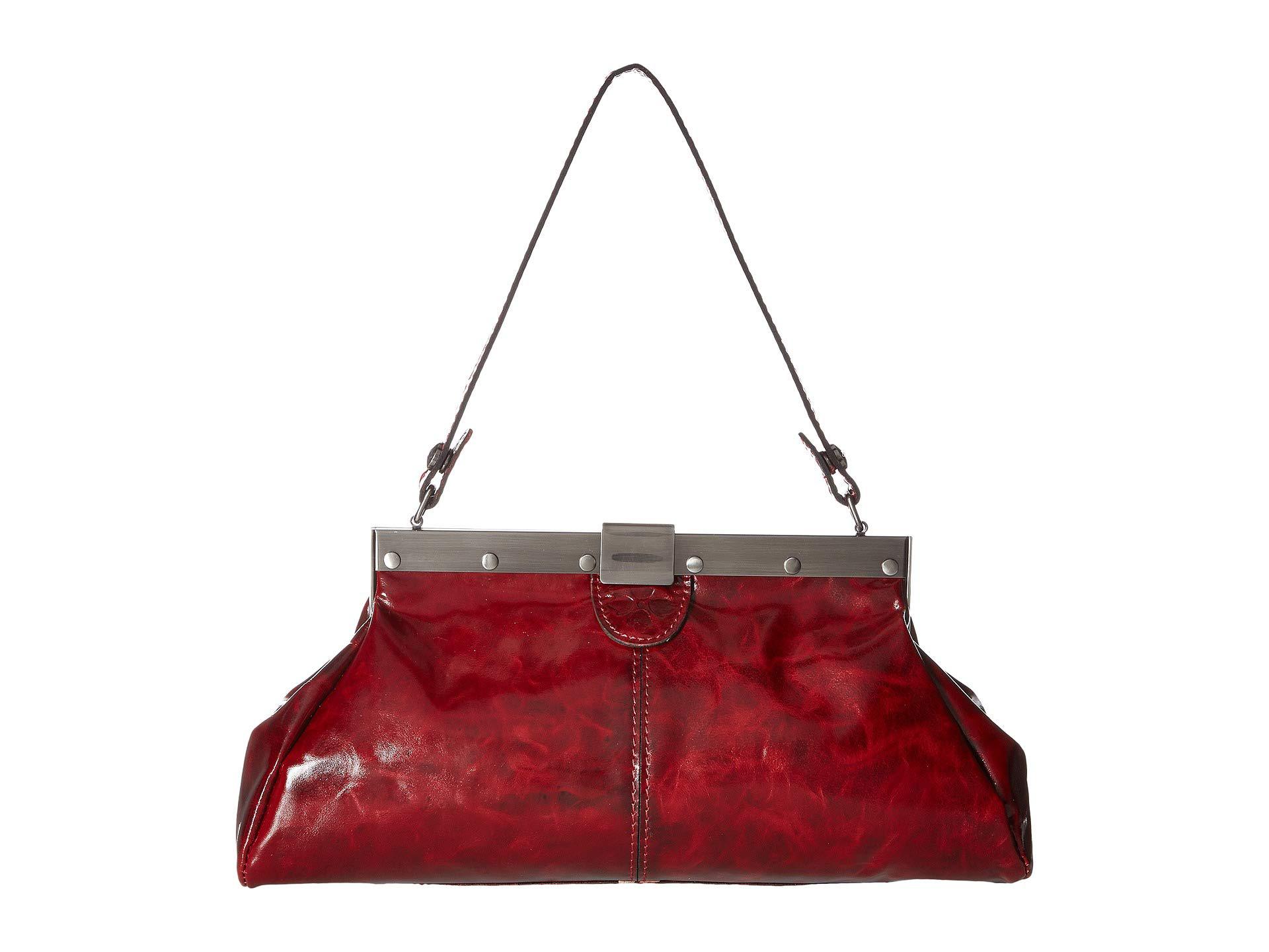 Patricia Nash Leather Ferrara Frame Satchel (red) Satchel Handbags - Lyst