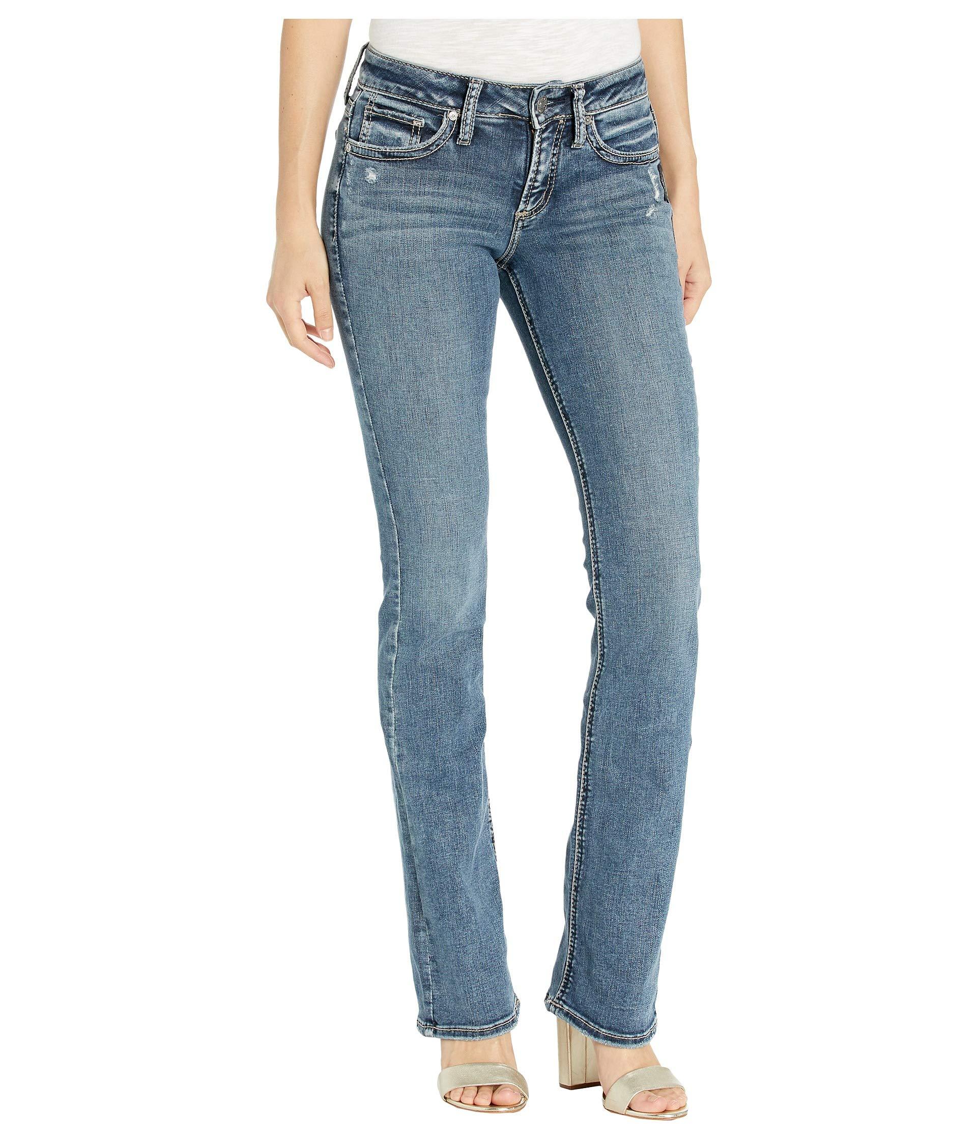 Silver Jeans Co. Denim Suki Mid-rise Curvy Fit Slim Bootcut Jeans 