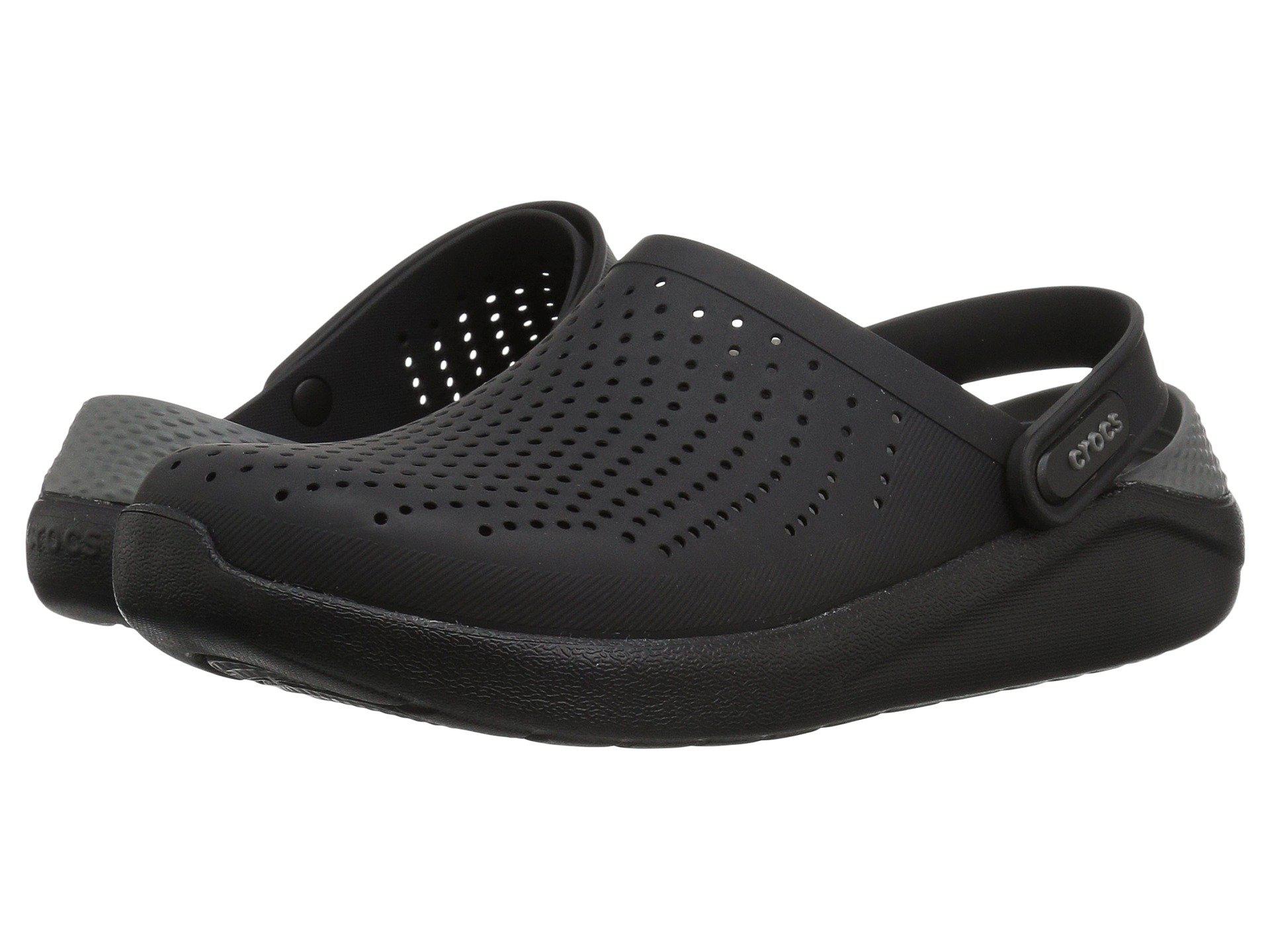 crocs black and grey