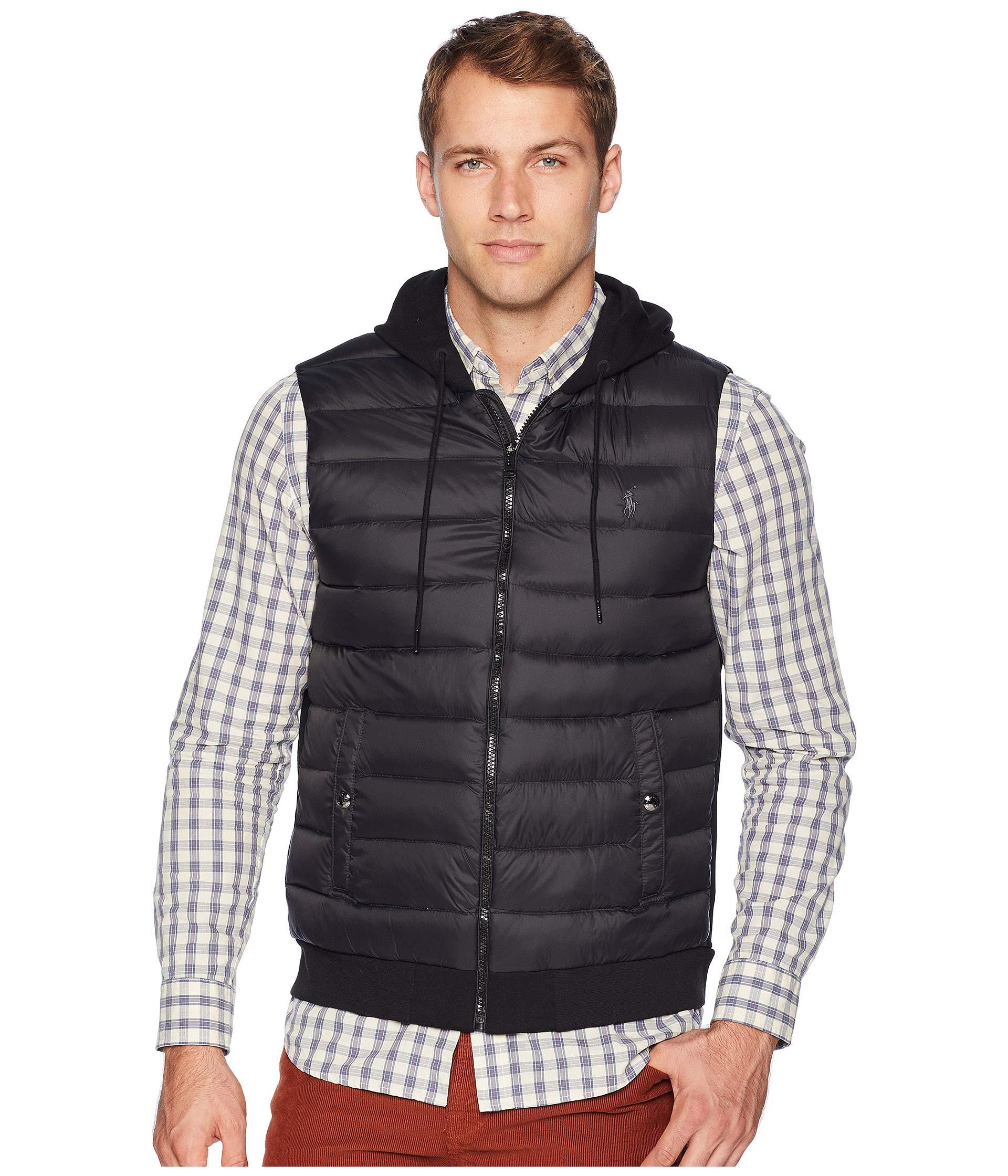Polo Ralph Lauren Synthetic Double Knit Tech Nylon Vest (polo Black