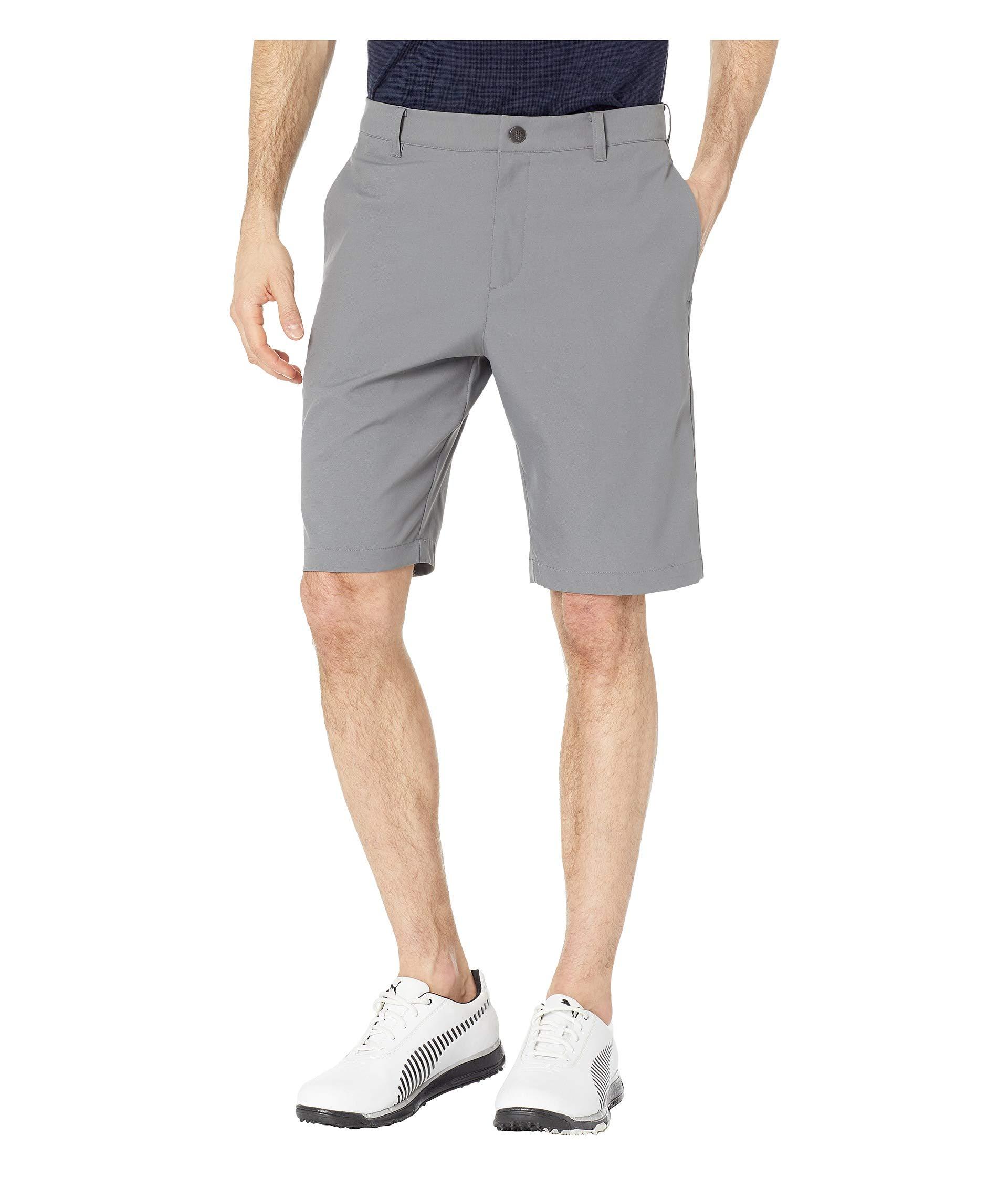 gray puma shorts