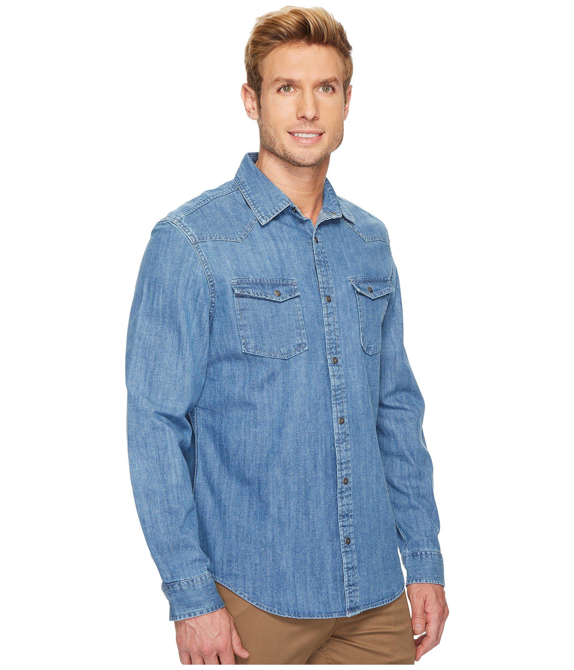 Calvin Klein Western Denim Button Down Shirt in Blue for Men - Lyst