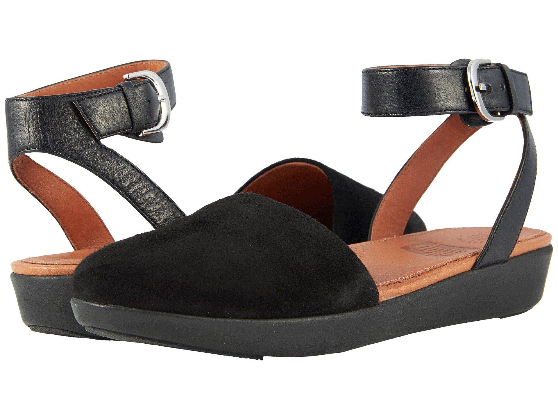 Fitflop Cova Closed Toe Sandals in Black | Lyst