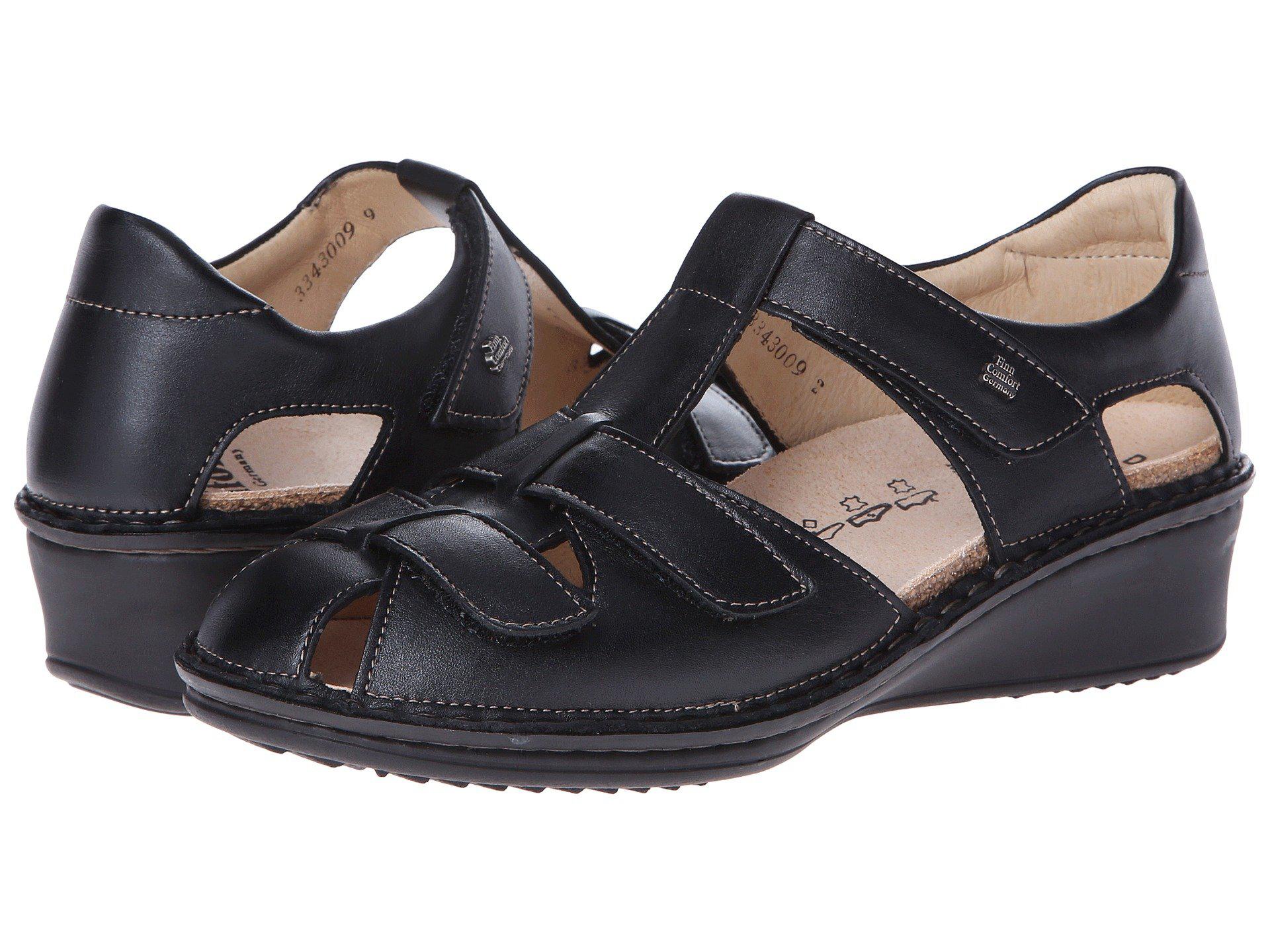 Finn Comfort Leather Funen In Black Lyst