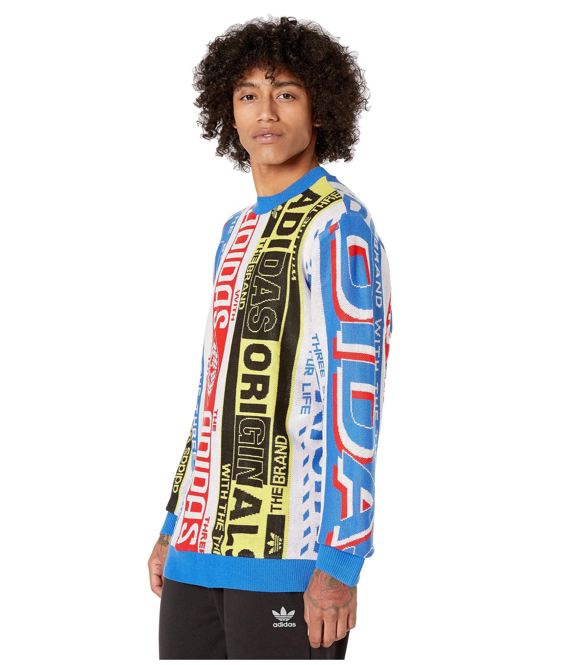 adidas Originals Scarf Knit Sweater in Blue for Men - Lyst