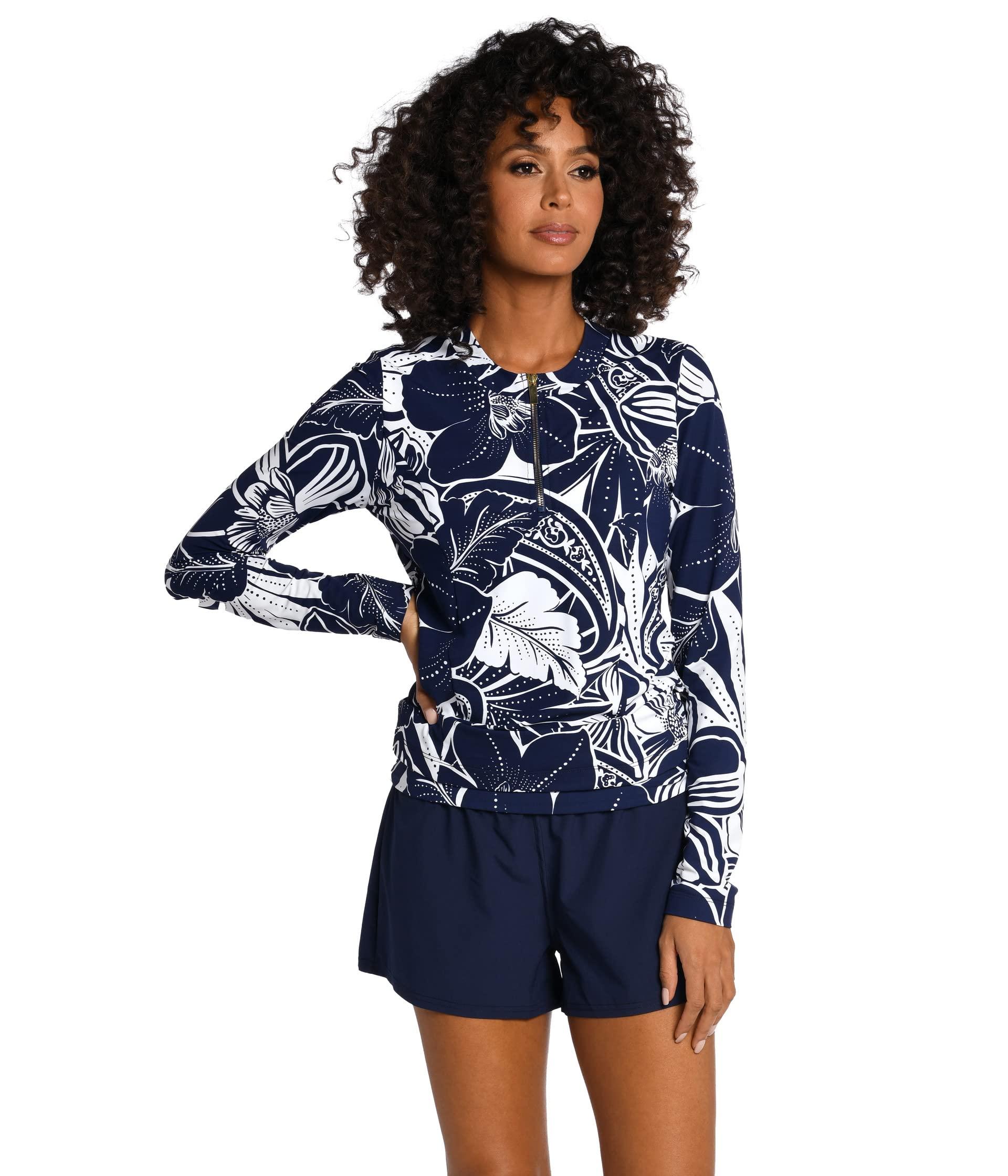 La Blanca At The Playa Rashguard in Blue Lyst